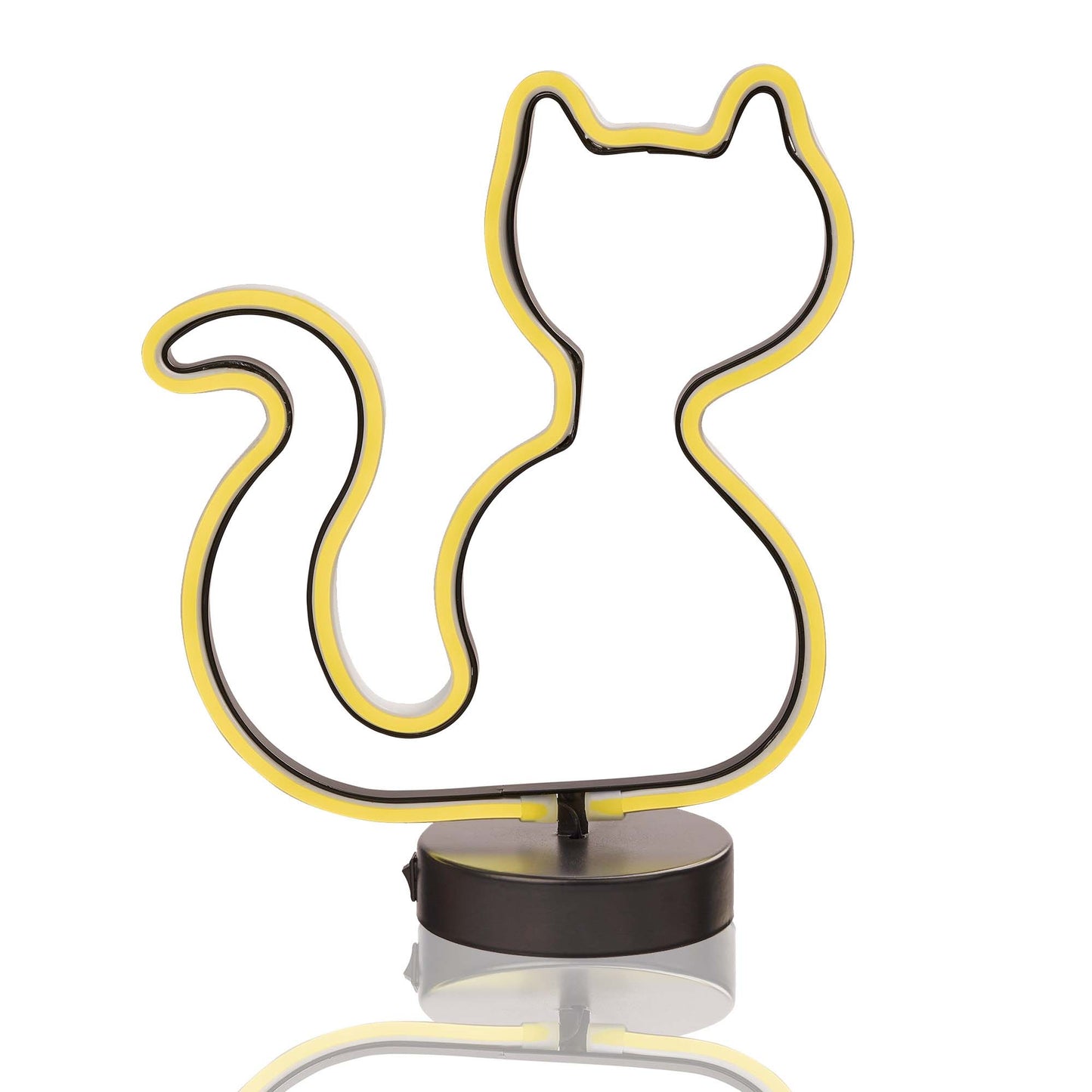 LED-Katze, orange, Höhe: 30 cm, batteriebetrieben