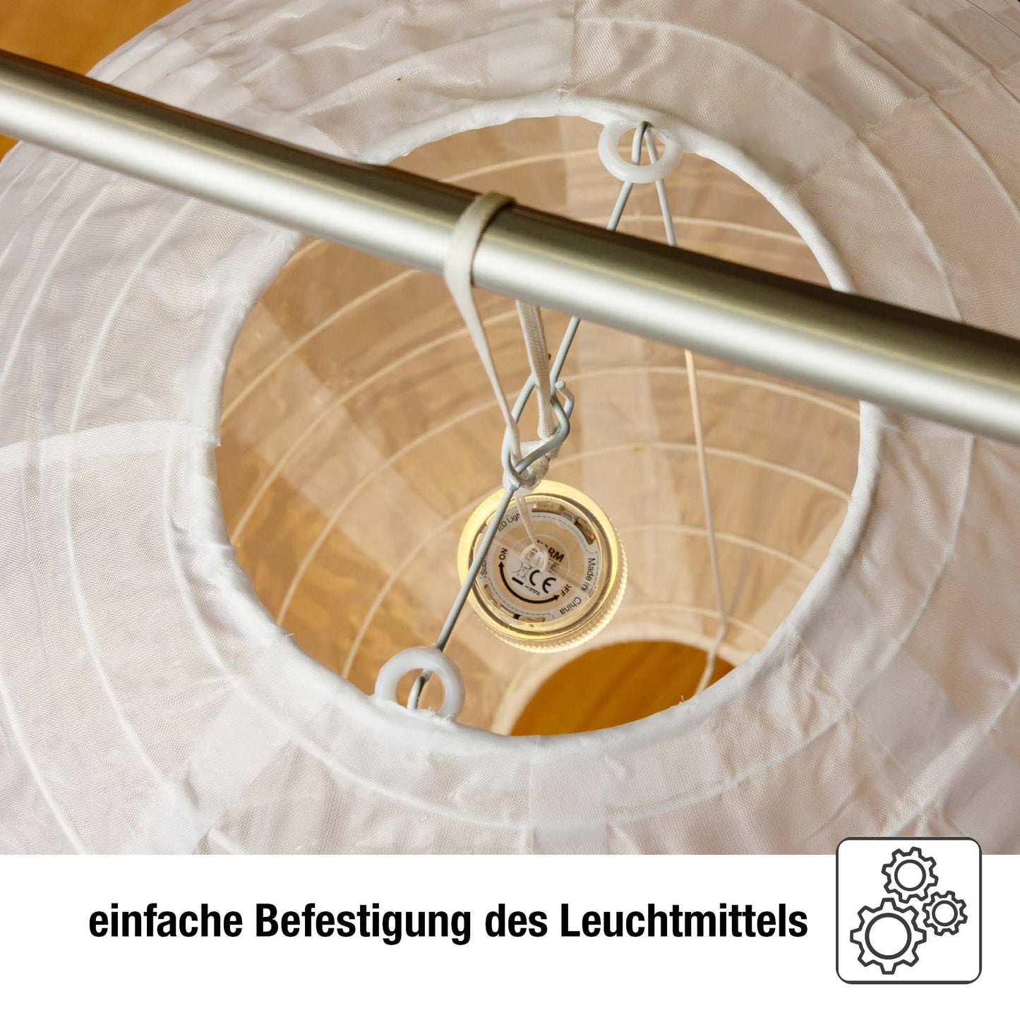 LED Lampion 12er Set außen mit Fernbedienung warmweiß 12x Ø30cm 524512