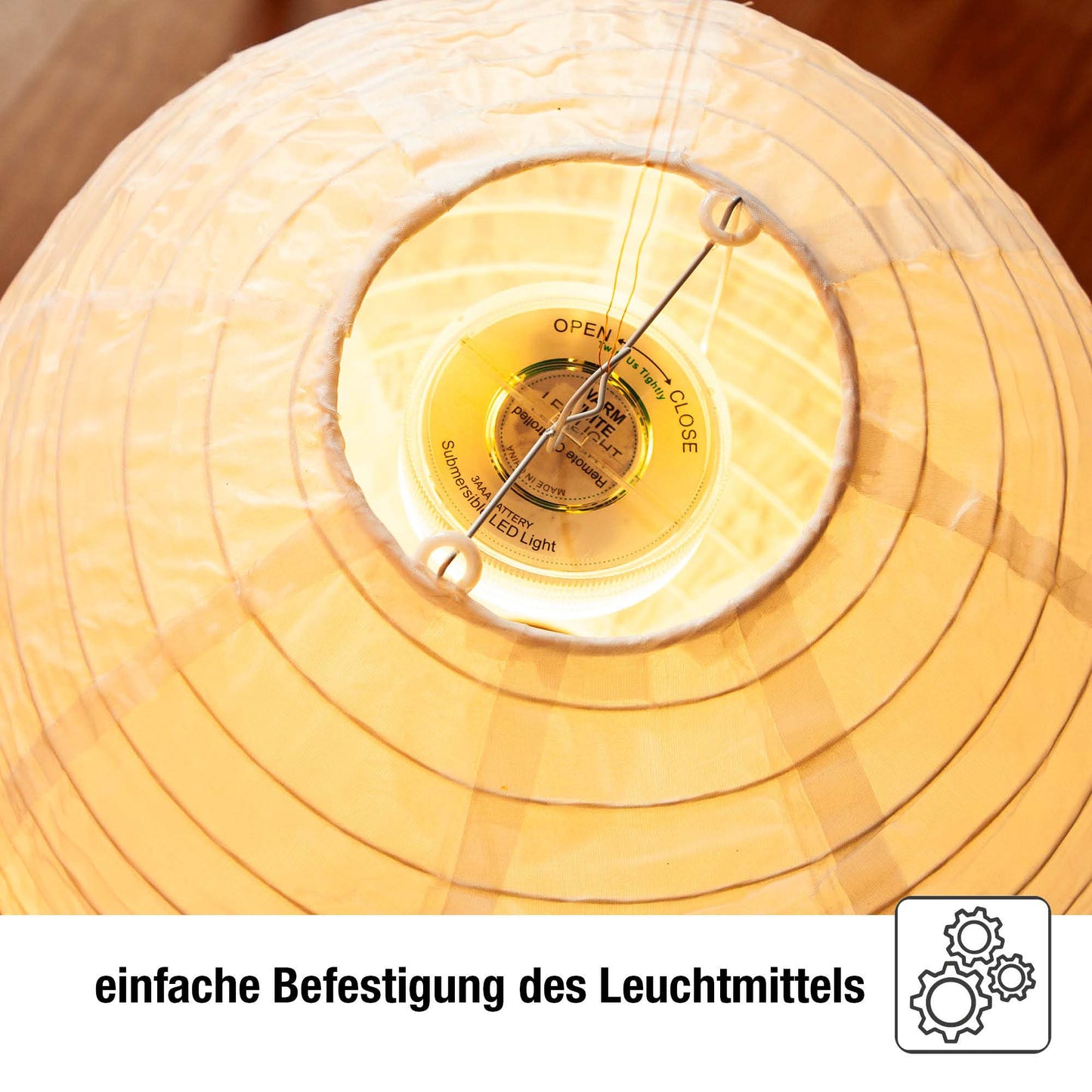 3 Stück/Set, Hellum LED-Lampion weiß, warm-weiße LED, dimmbar, mit Fernbedienung, batteriebetrieben