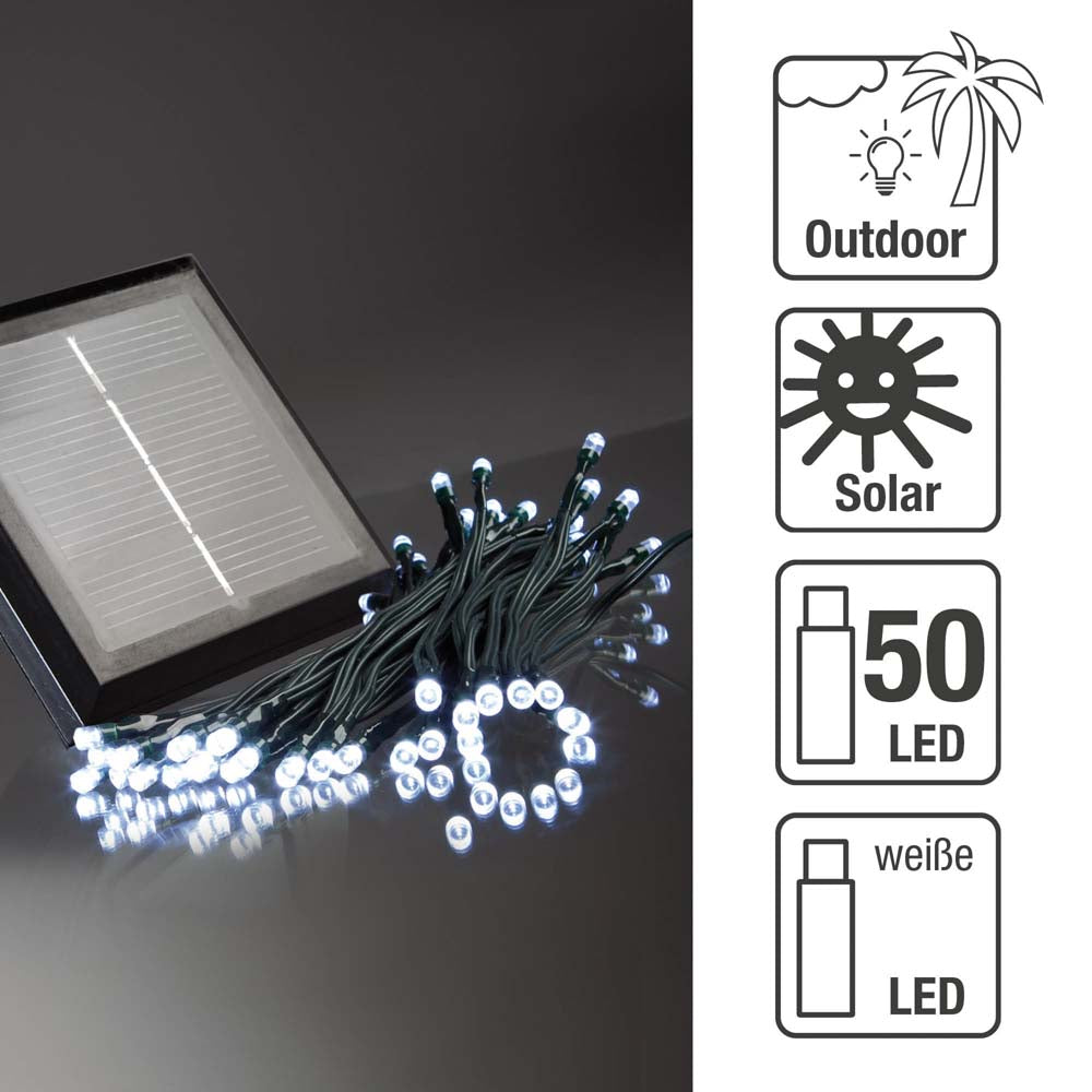 50-tlg. Solar-Lichtekette, kalt-weiße LEDs_540611