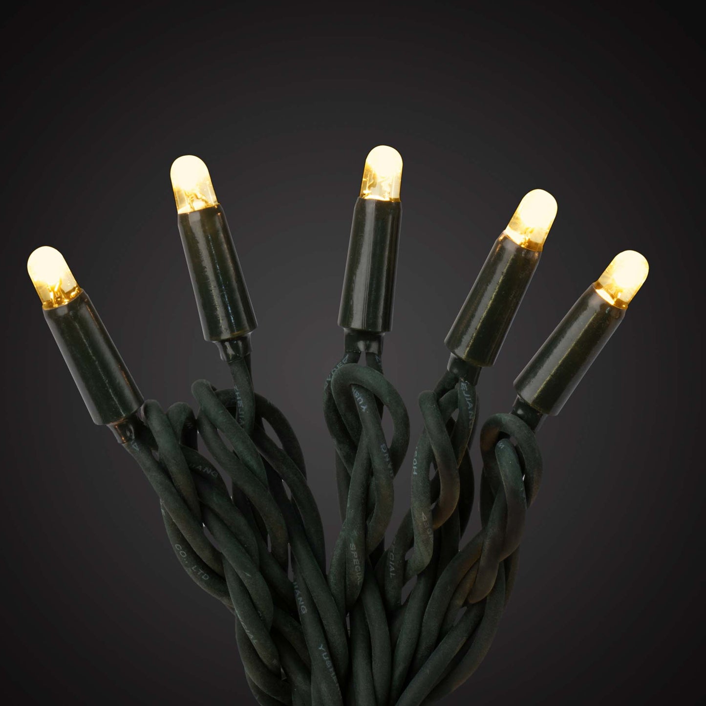 80-tlg. LED-Lichterkette "System-Profi", warm-weiß, grünes Kabel, verlängerbar, Verlängerung, ohne Stecker 555110