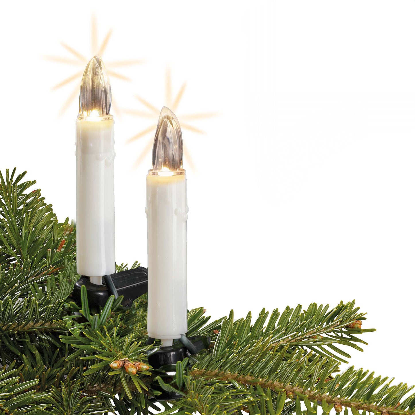 LED-Riffelkerzenkette, 20 LEDs ww, für innen