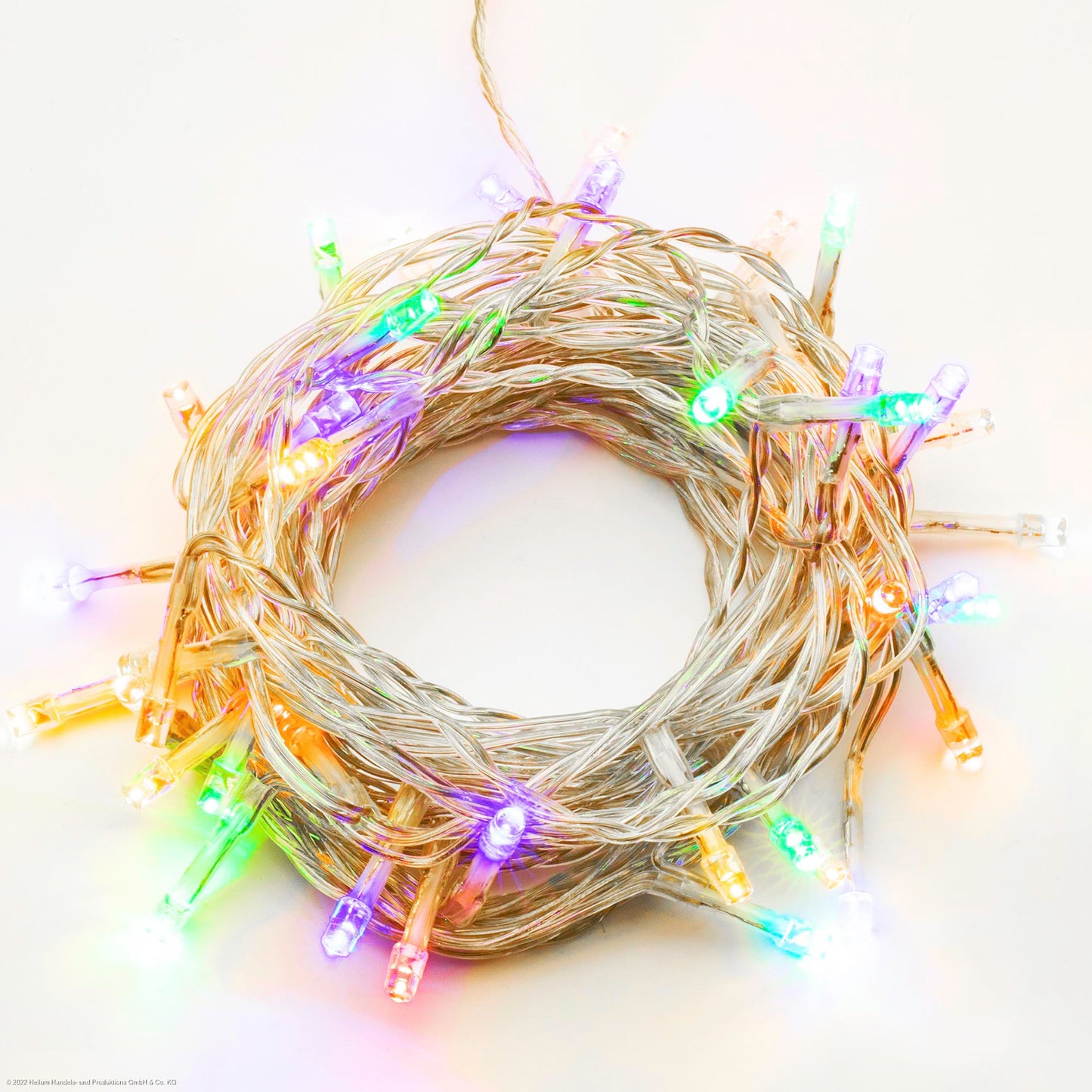 Hellum LED Lichterkette, 40 LEDs, bunt, beleuchtet 5,85m, 8 Leuchtmodi, für innen 560473