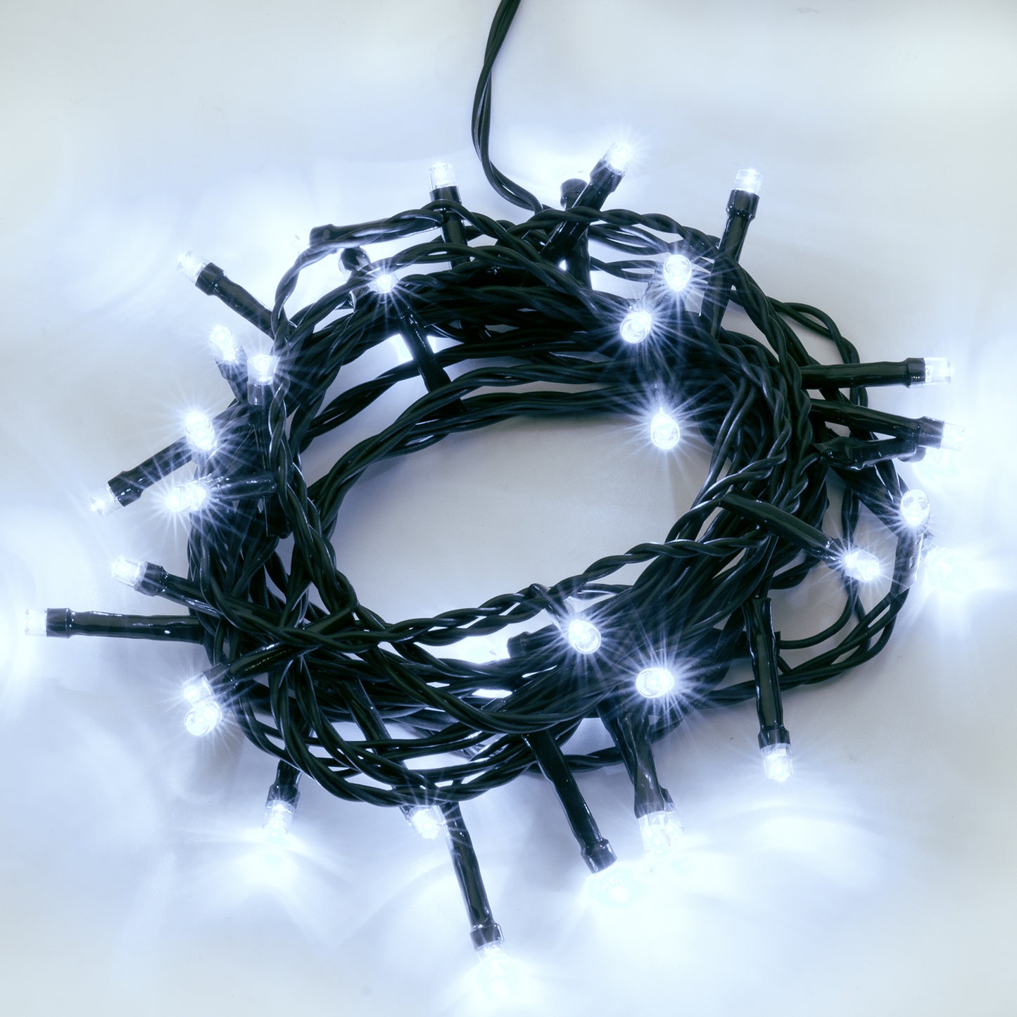 Hellum LED Lichterkette, 40 LEDs, kaltweiß, 3,90m beleuchtet, für außen 560411