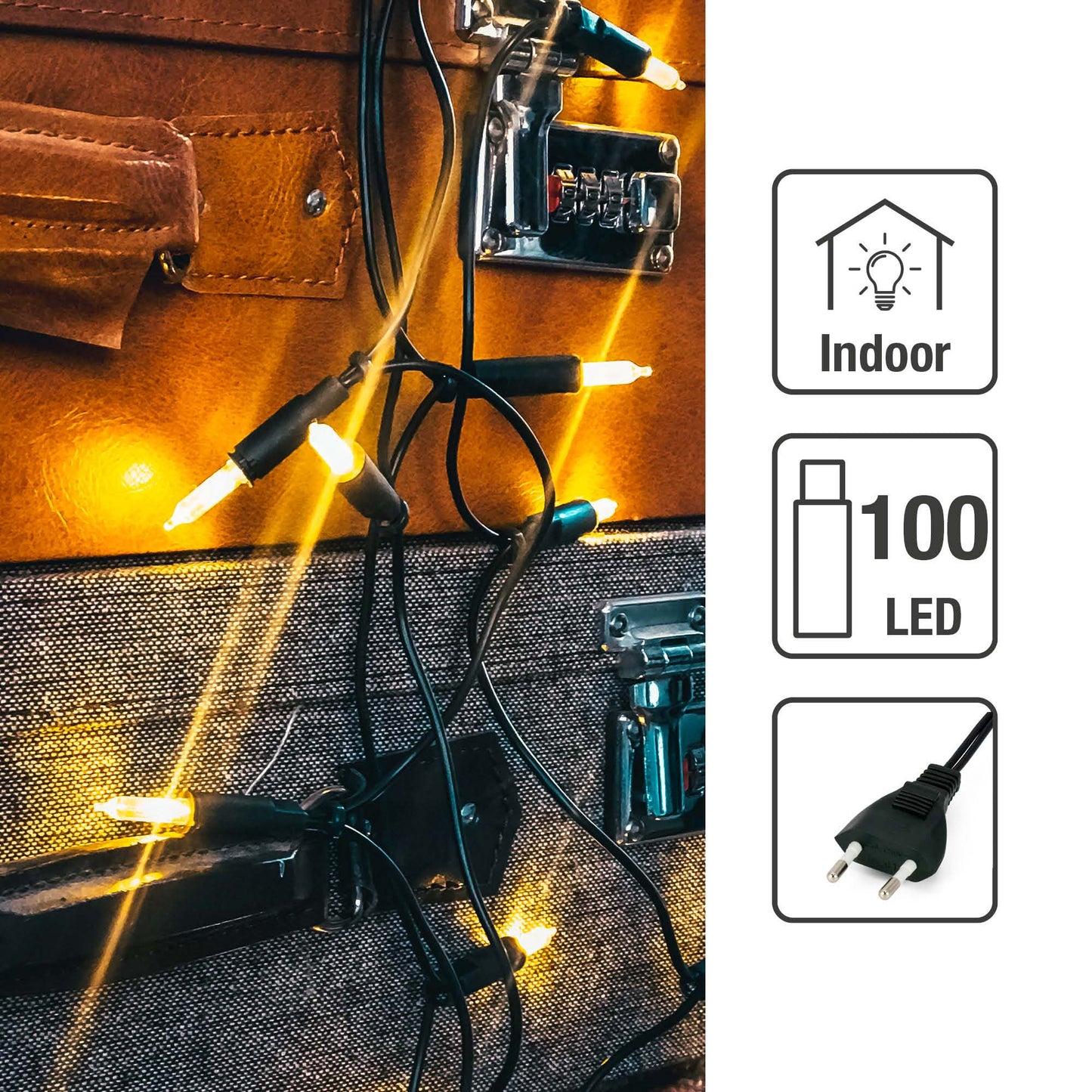 100-tlg. LED-Pisello-Minilichterkette, warm-weiße LEDs, innen, EU-Stecker 150230