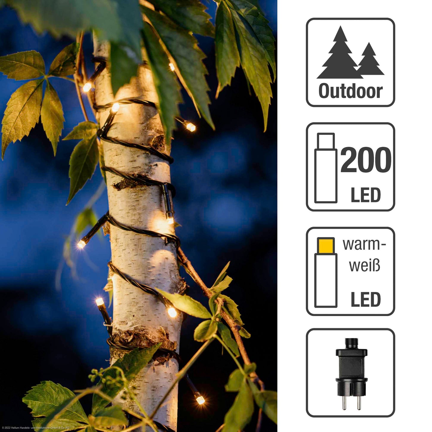 200-tlg.  LED-Lichterkette, warm-weiße LEDs 577389