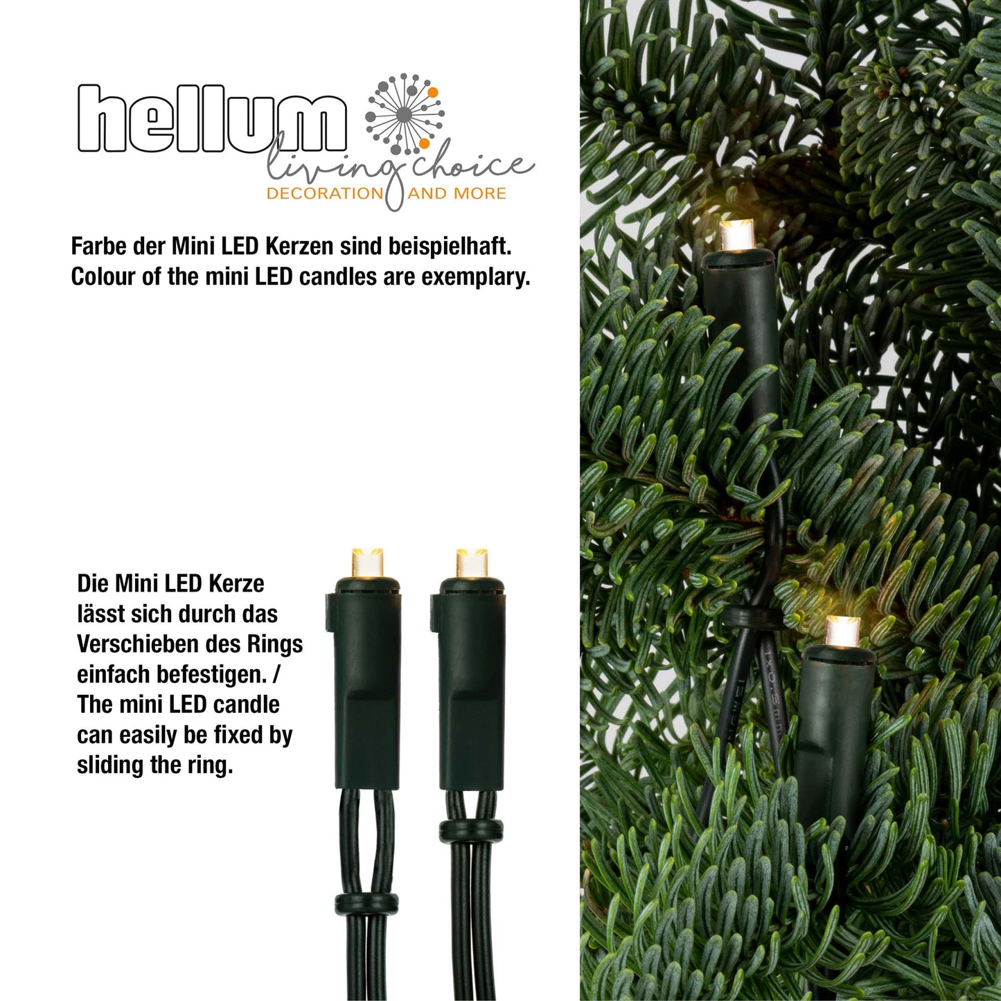 LED Minilichterkette, 20 LEDs ww, Innenstecker_150285
