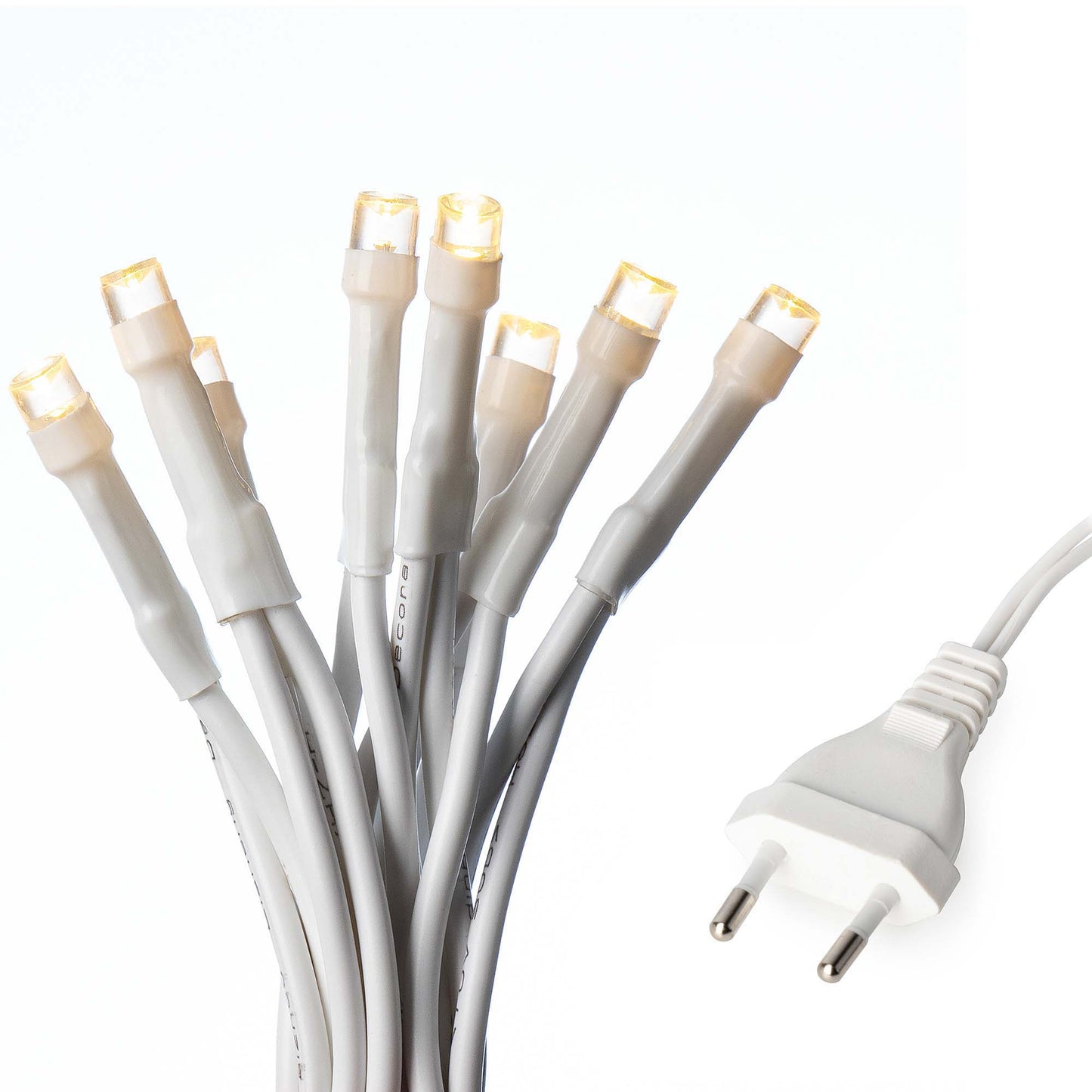 20-tlg. LED-Lichterkette, warm-weiße LEDs, weißes-Kabel, Euro-Stecker, 579116
