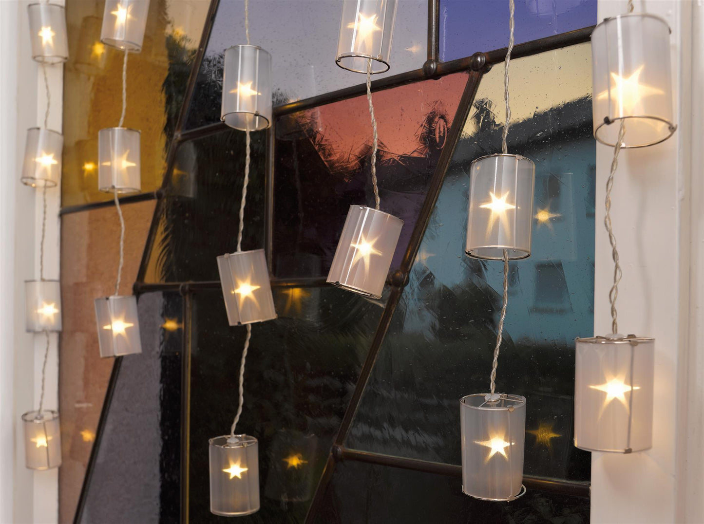 LED-Eislichtvorhang mit Holografie-Laternen, 28 LEDs w, Innen-Transformator