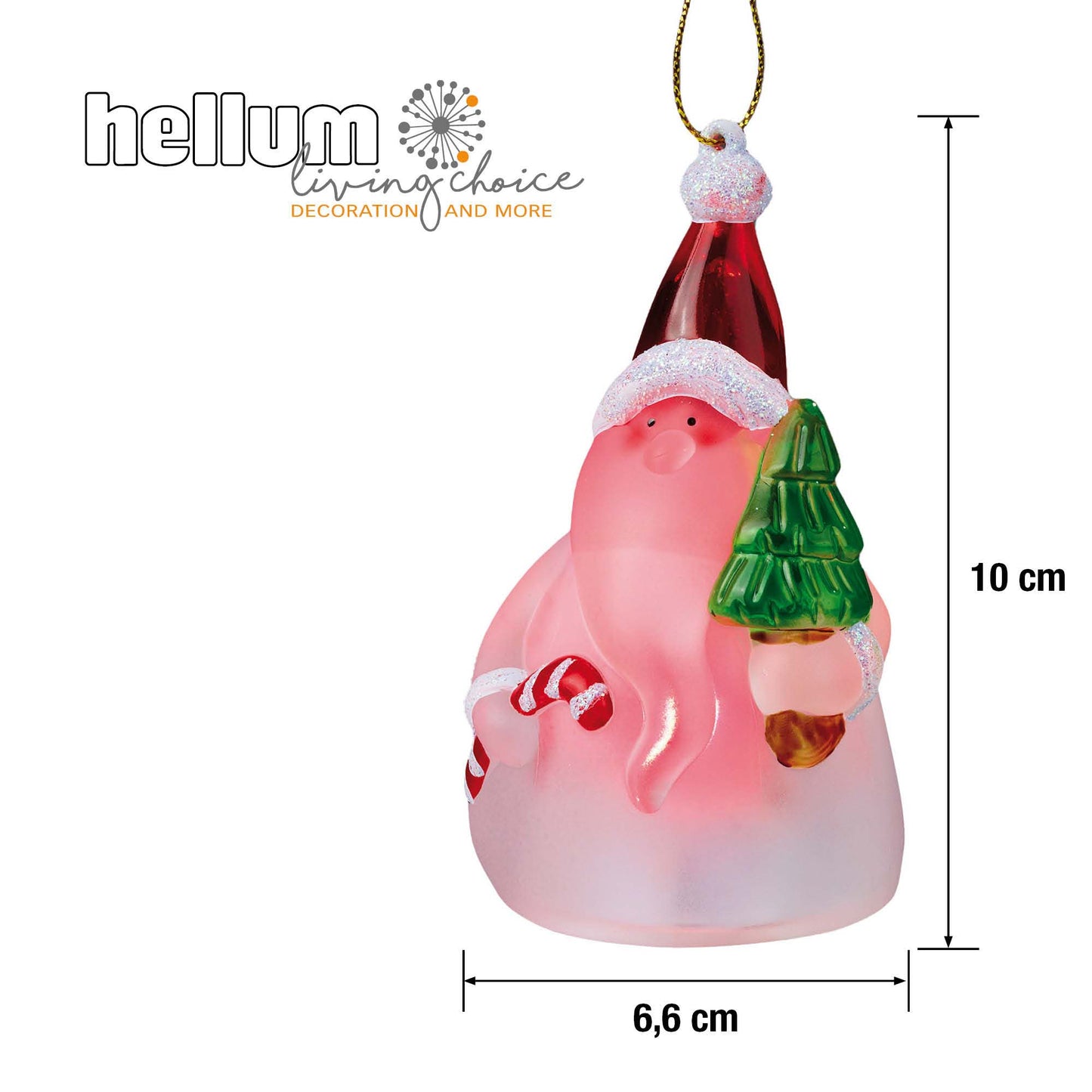 LED-Weihnachtsmann zum Aufhängen, 1 LED, RGB, inkl. Batterie
