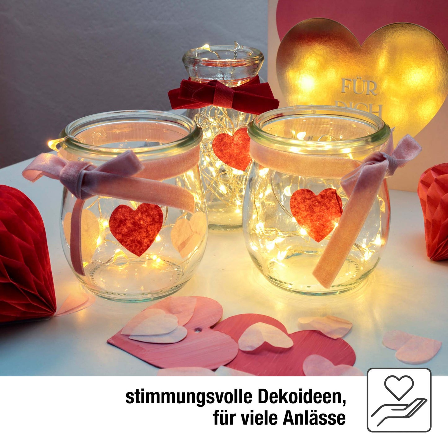 Hellum LED-Kupfer-Lichterkette Tauperlen, 20 LEDs, batteriebetrieben 570700