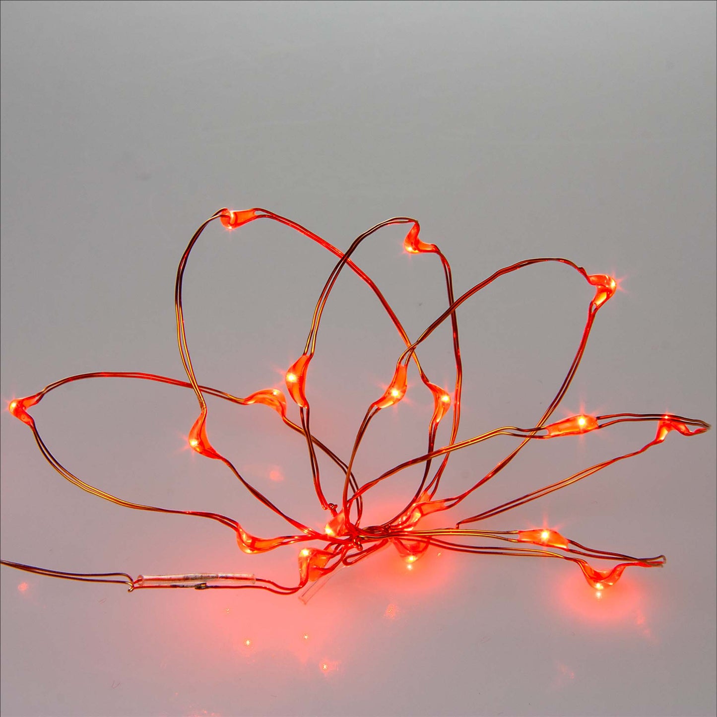 Hellum Tauperlenlichterkette rot, 20 LEDs, beleuchtet 0,95m, Batterie, 2-er Set 570755