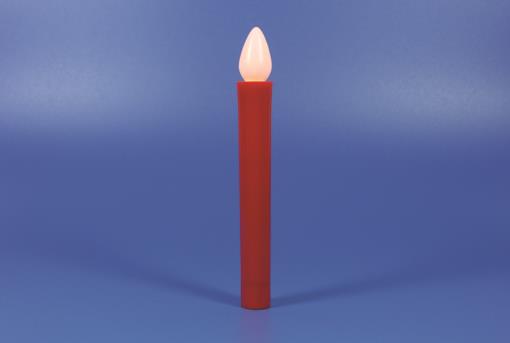 LED-Kerze, rot, 1 gelbe LED, batteriebetrieben