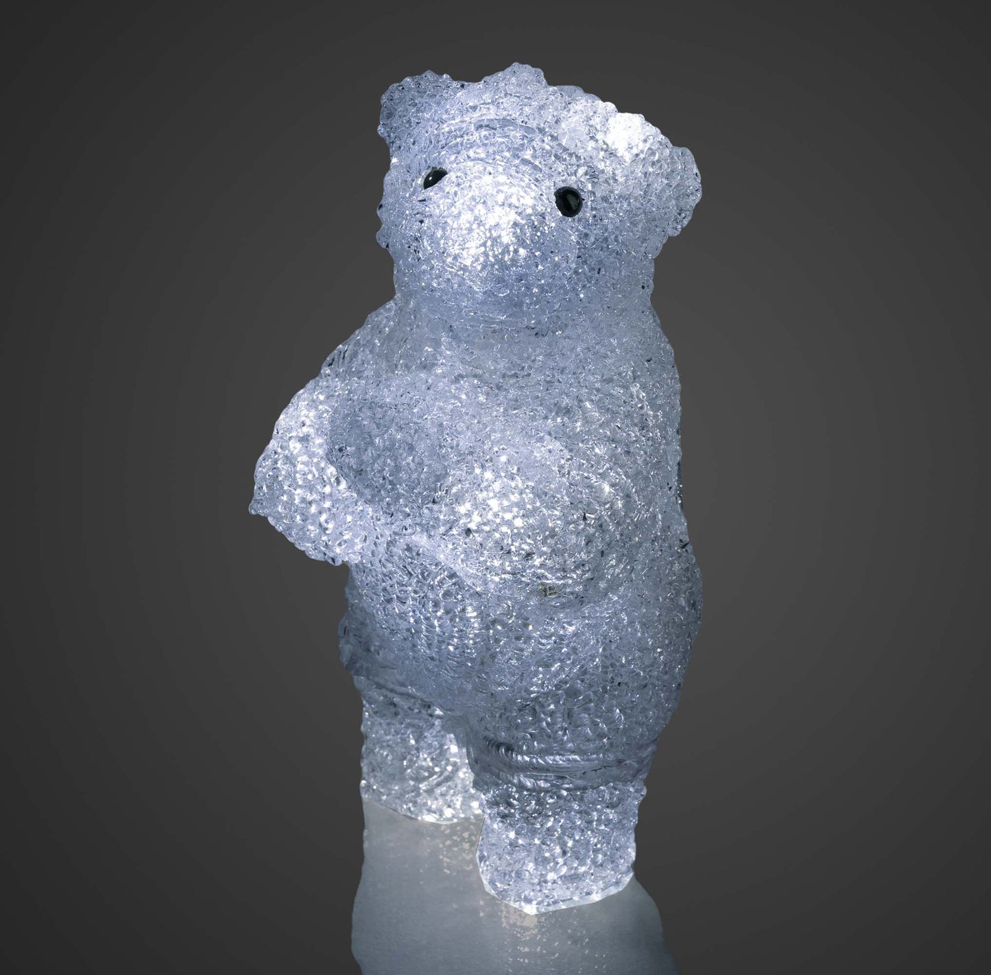 LED-Polarbär 20 cm hoch weiß