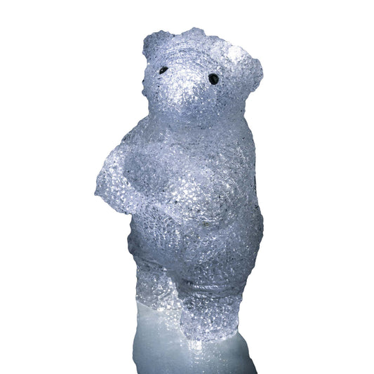 LED-Polarbär 20 cm hoch weiß