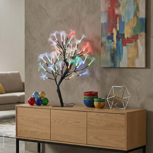 LED Baum beleuchtet mit 40 Fiberglasblüten und RGB Farbwechsel