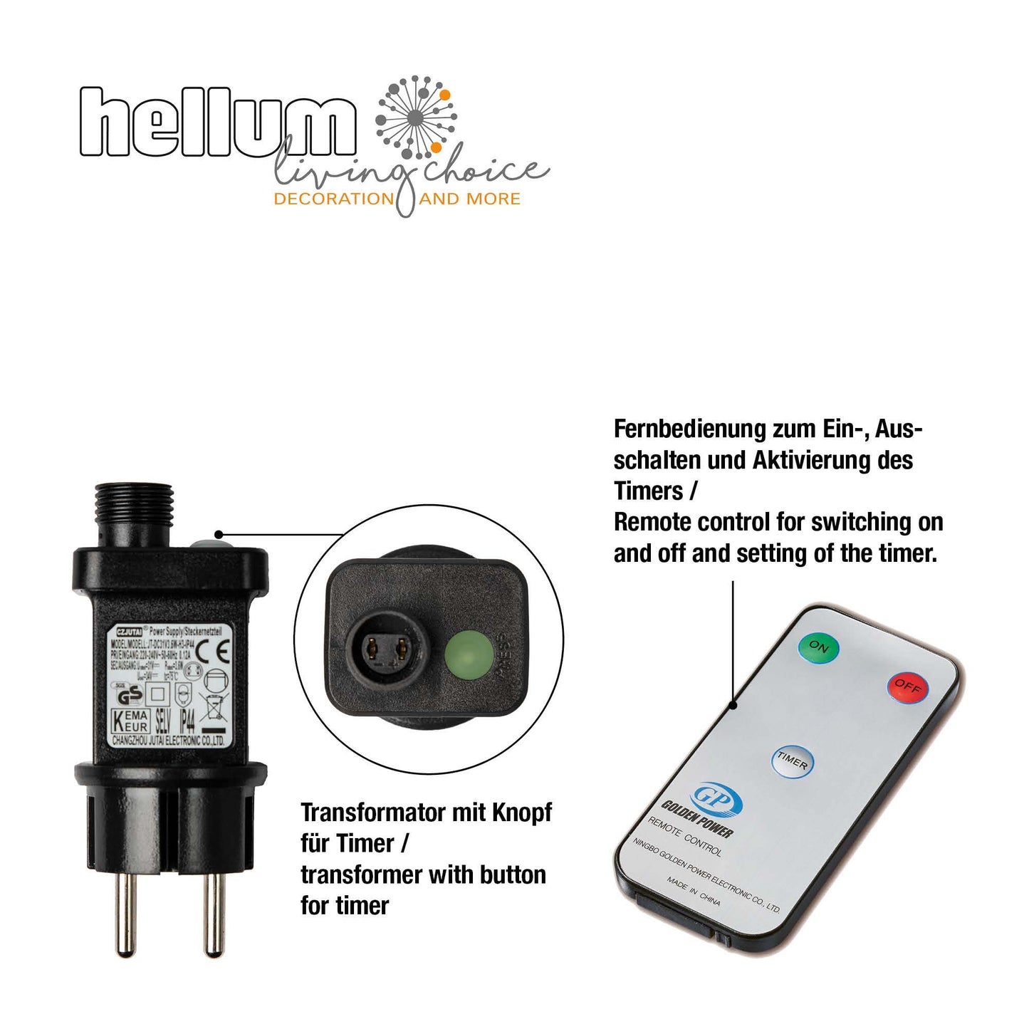 LED Lichterkette, 180 LEDs ww,  mit Infrarot Fernbedienung, Controller, Außen-Transformator