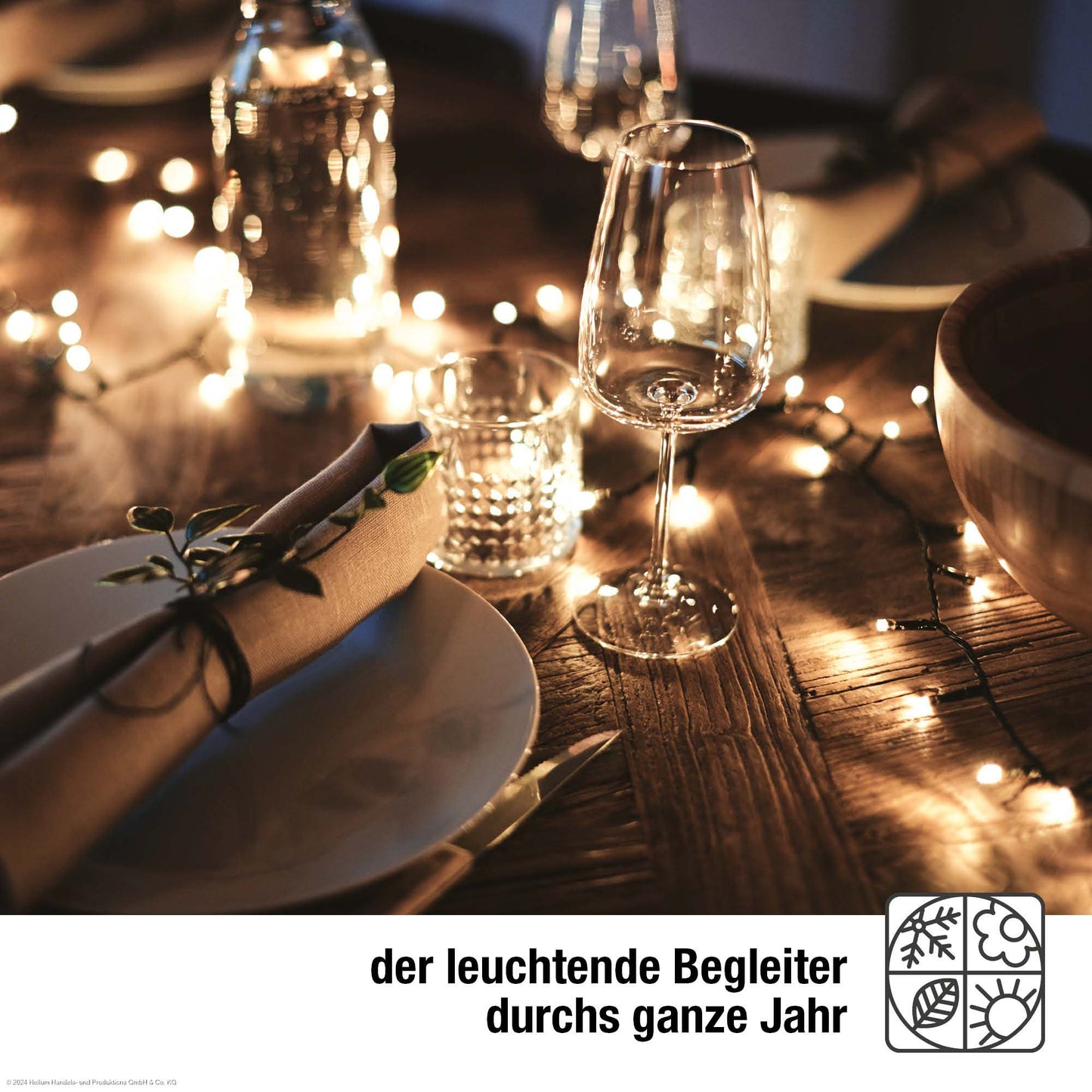 Lichterkette 40 LED, Lichterkette außen 3,9 m, Lichterkette kaltweiß mit Stecker