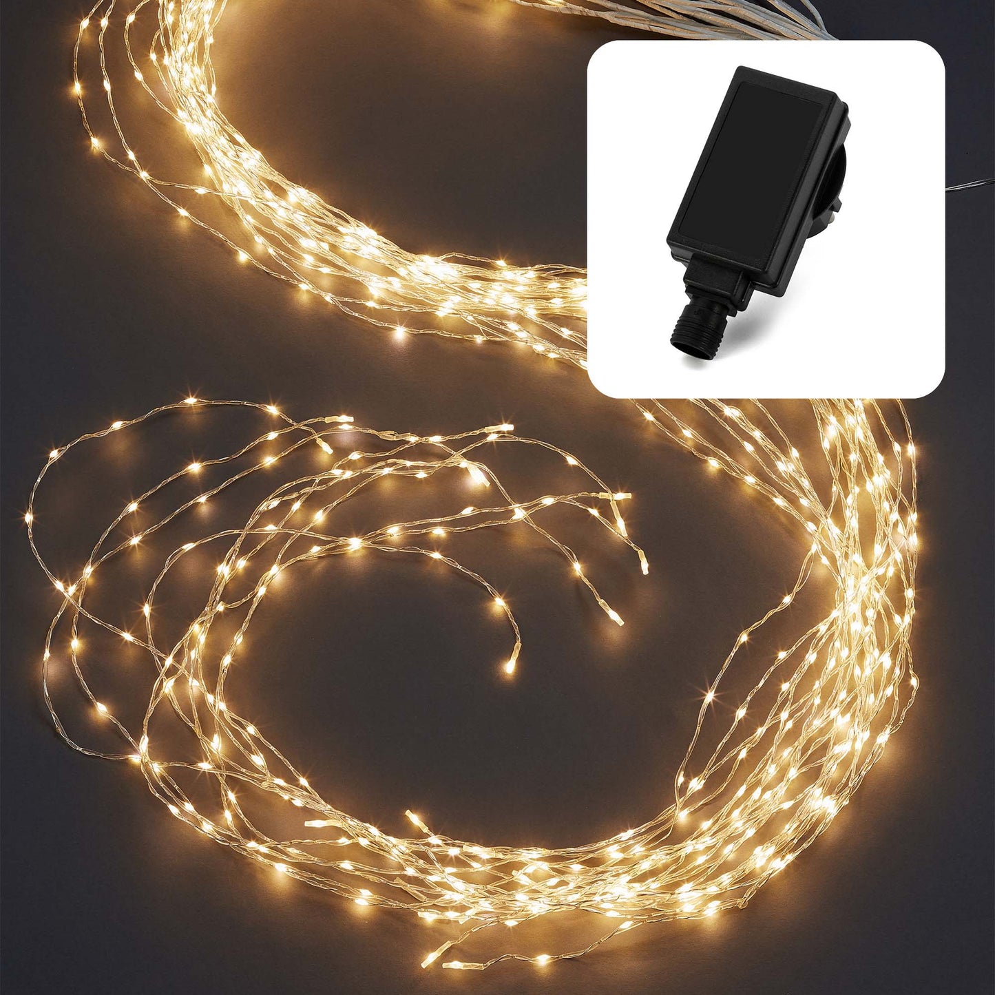 LED-Fontäne, 700 LEDs ww,  20 Stränge, Außen-Transformator