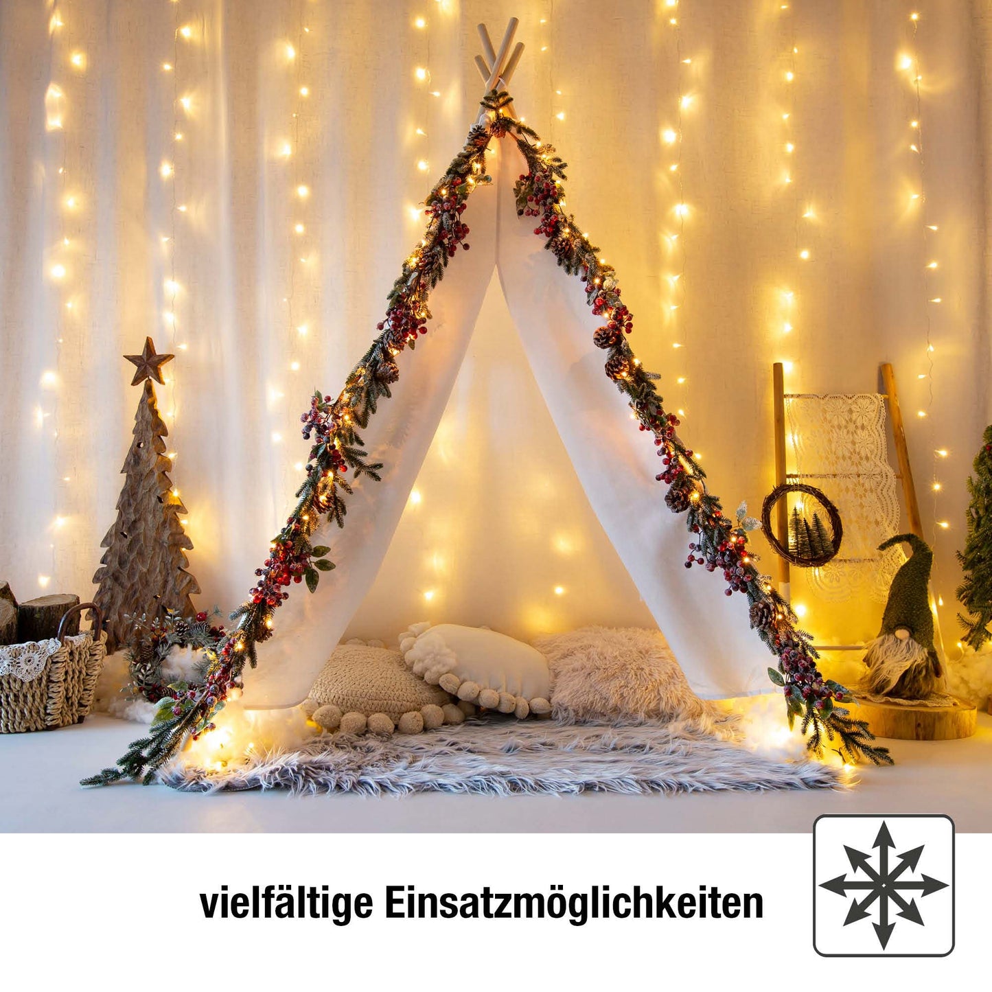 220-tlg. LED Lichterkette Tauperlen Quick Lights, warm-weiße LEDs, Außen-Trafo _577907