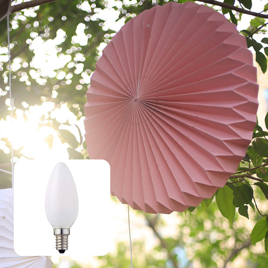 Papierlampion "Sunny", pink, hängend,  weißes Kabel, E14 Sockel, mit Schalter, Ø 60 cm, für außen, inkl. Lampe