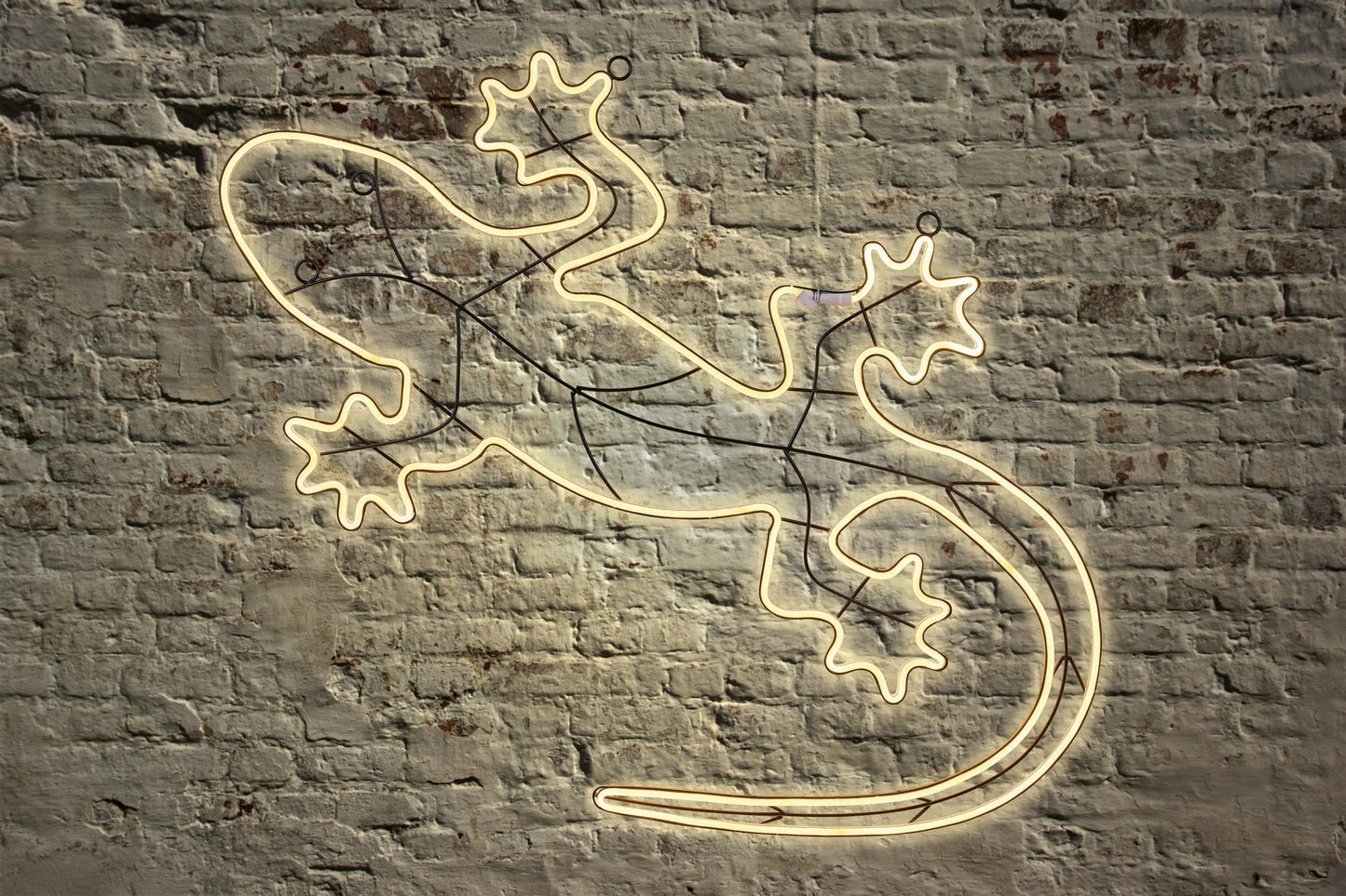 LED – Neon-Gecko 120cm, 720 LEDs ww, Kabel transparent,Außen-Transformator