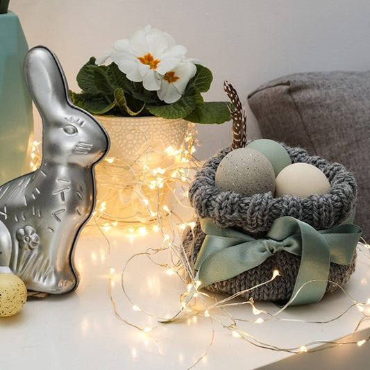 LED-Kupferkabel-Lichterkette, 100 LEDs ww, Timer, Außen-Transformator