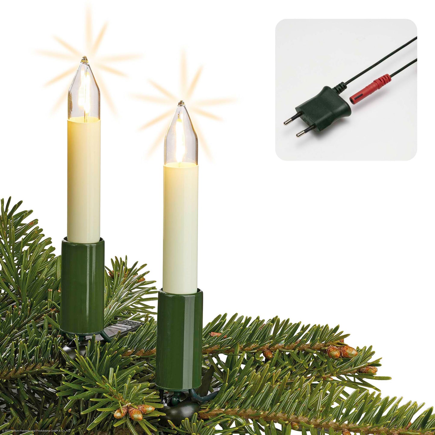 30-tlg. LED-Filament-Schaftkerzenkette für innen