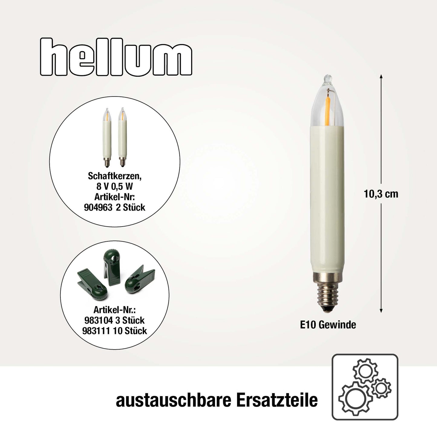 Lichterkette Weihnachtsbaum LED Filament, innen 30 teilig, Made in Germany, Schaftkerzen