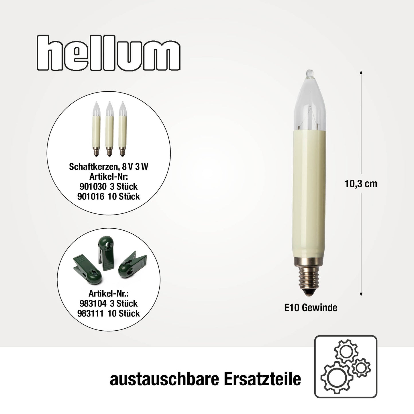 30-tlg. Schaftkerzenkette, klare Lampen, für innen, teilbarer Stecker_803006