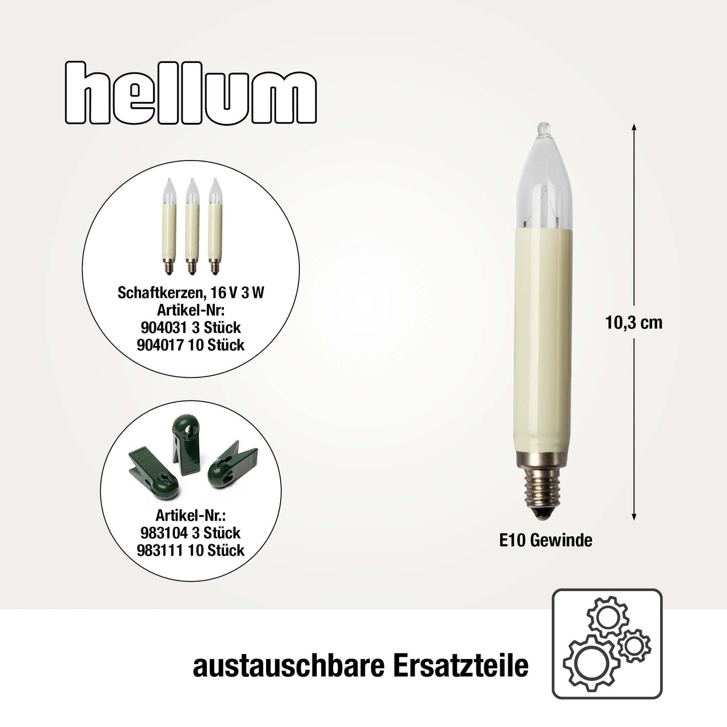 Lichterkette Weihnachtsbaum innen 15 teilig, Made in Germany, Schaftkerzen, Glühfaden