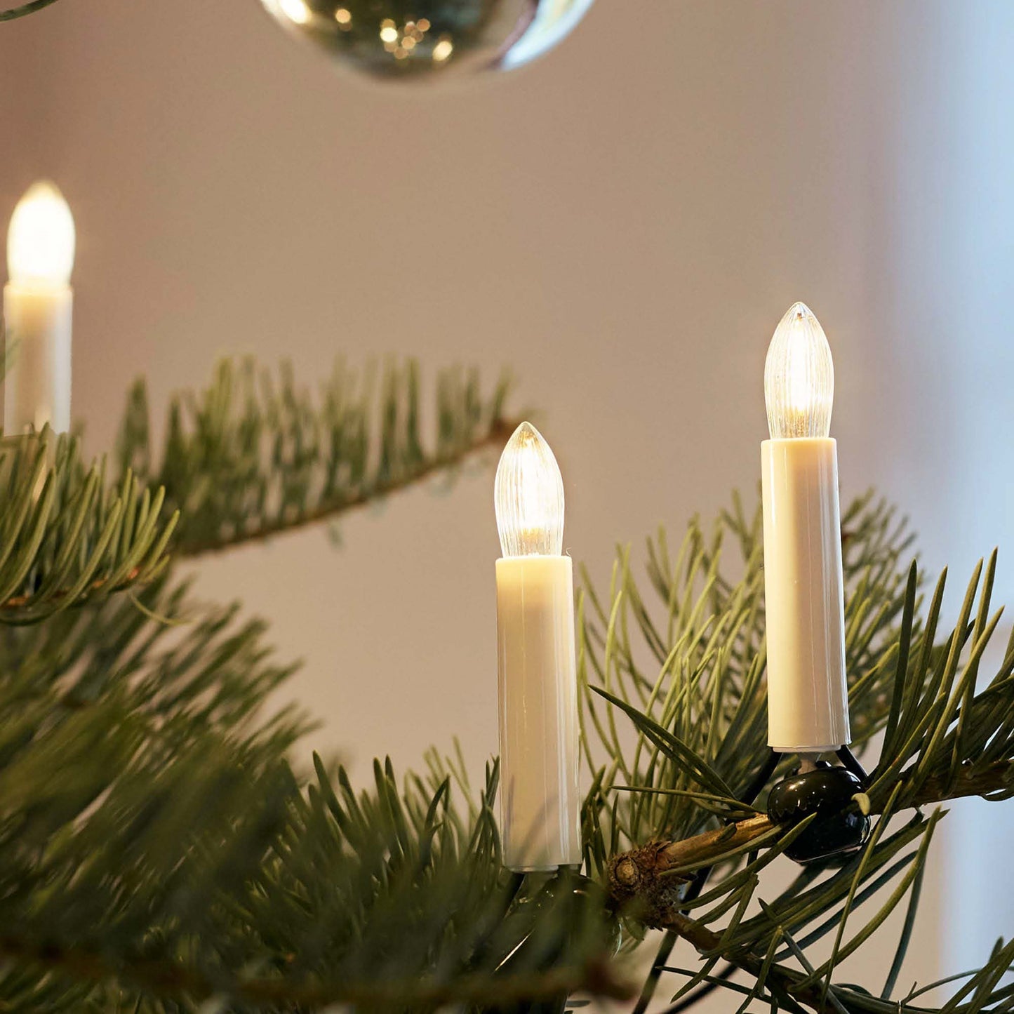 20-tlg. LED-Filament-Riffelkerzenkette, warm-weiß, für innen, teilbarer Stecker