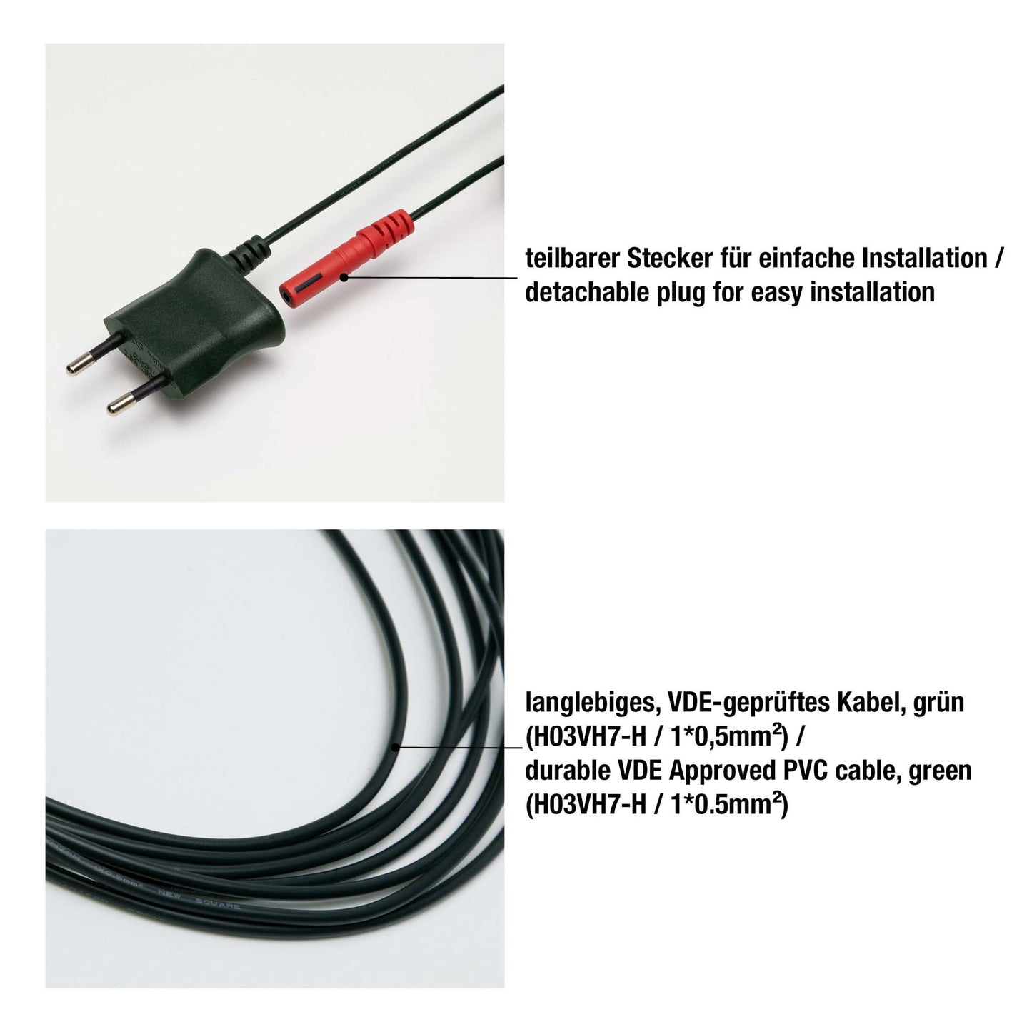 LED-Filament-Riffelkerzenkette, perlmutt mit Tropfen, 15 LEDs  ww, für innen