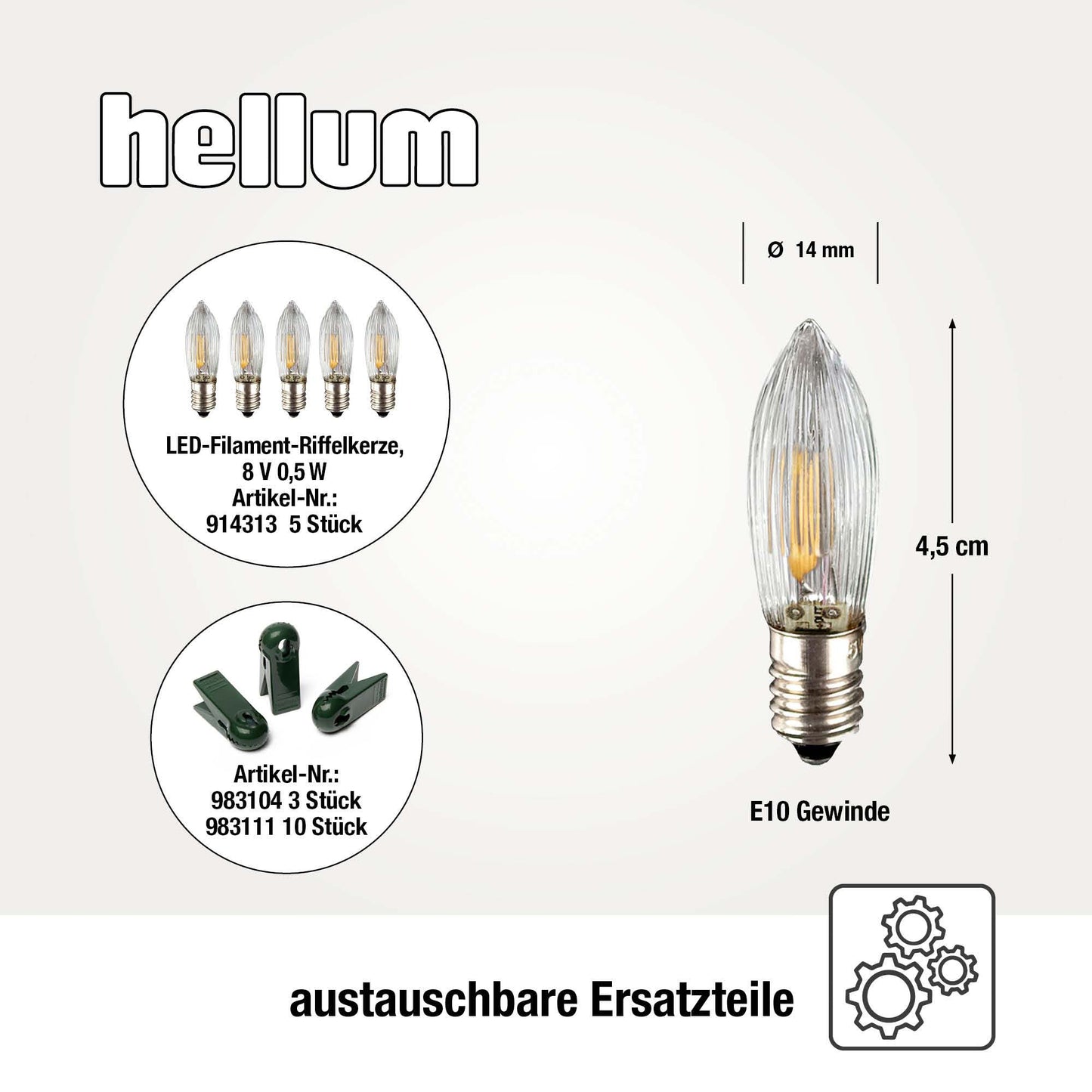 Lichterkette Weihnachtsbaum LED Filament, innen 30 teilig, Made in Germany, Riffelkerzen, mit Wachstropfen, elfenbein