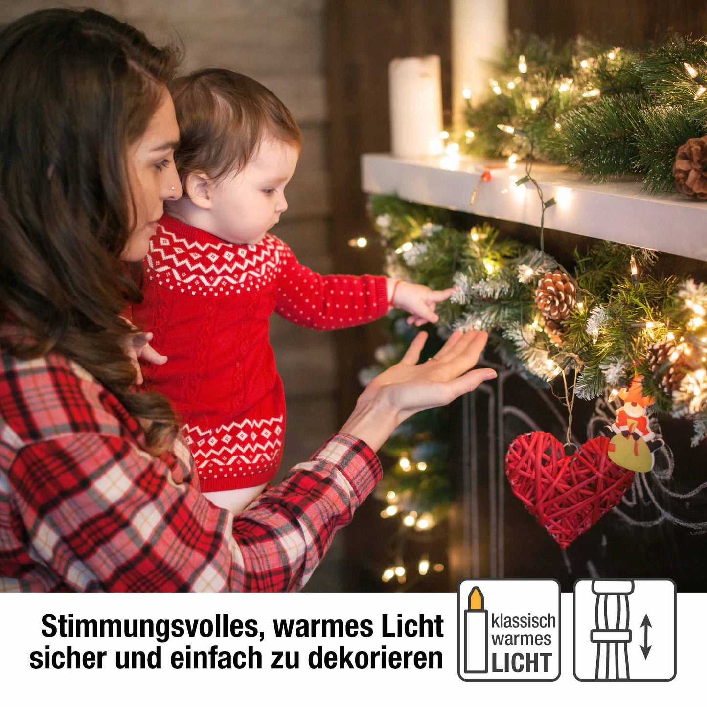 10-tlg. Minikette, grün/klar, Euro-Stecker, für innen
