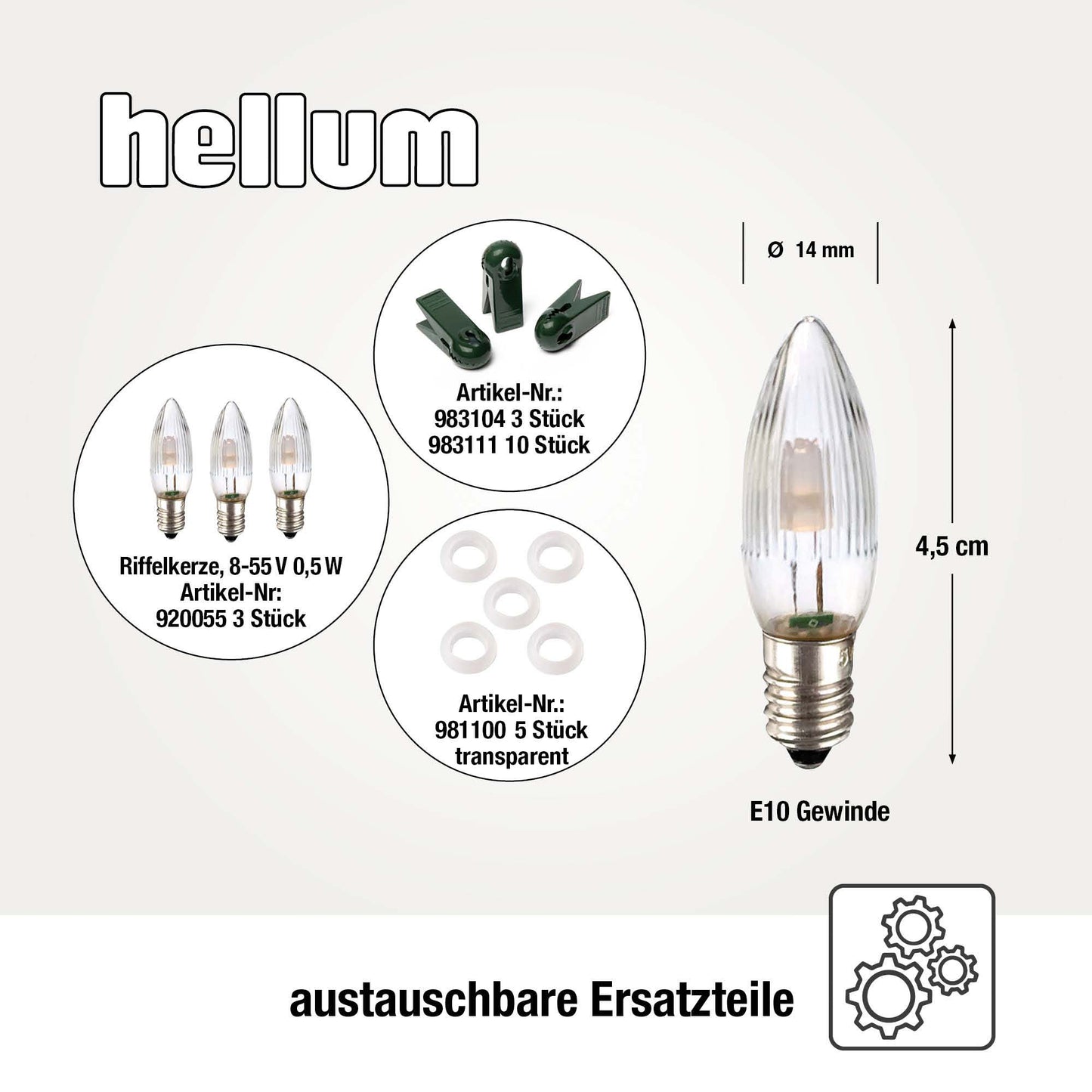LED Lichterkette Weihnachtsbaum außen 20 teilig, Made in Germany, Riffelkerzen