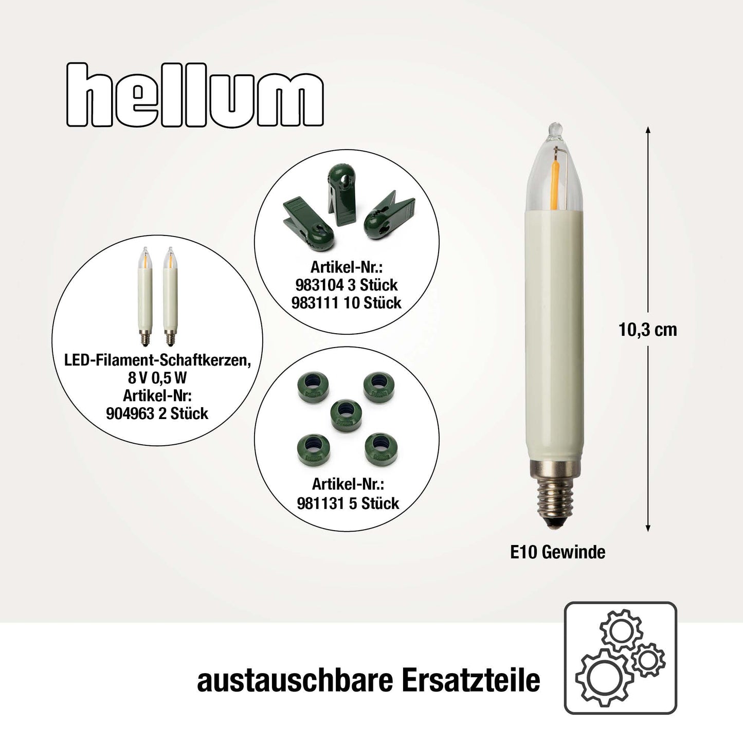 Lichterkette Weihnachtsbaum LED Filament, außen 30 teilig, Made in Germany, Schaftkerzen