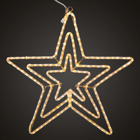 Lichtschlauch-Stern für LED System Profi, 67cm, warmweiß, mit 216 LED, outdoor, ohne Netzkabel weiß