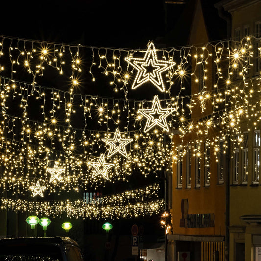 LED-Lichtschlauch "Stern" für Straßenbeleuchtung, 216 LEDs ww, 67 cm Ø, ohne Stecker