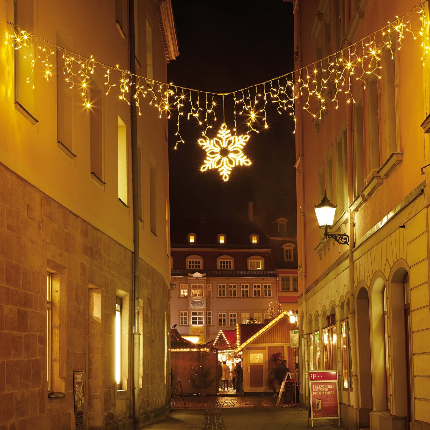 LED-Lichtschlauch "Schneeflocke" für Straßenbeleuchtung 324 LEDs ww 62 cm Ø, ohne Stecker