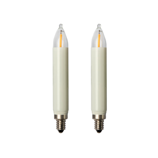 Ersatzkerzen Lichterkette LED-Filament 8V 0,5W für Lichterketten & Schwibbogen, 2 Stk Schaftkerzen E10 für 30 Brennstellen innen & außen 904963