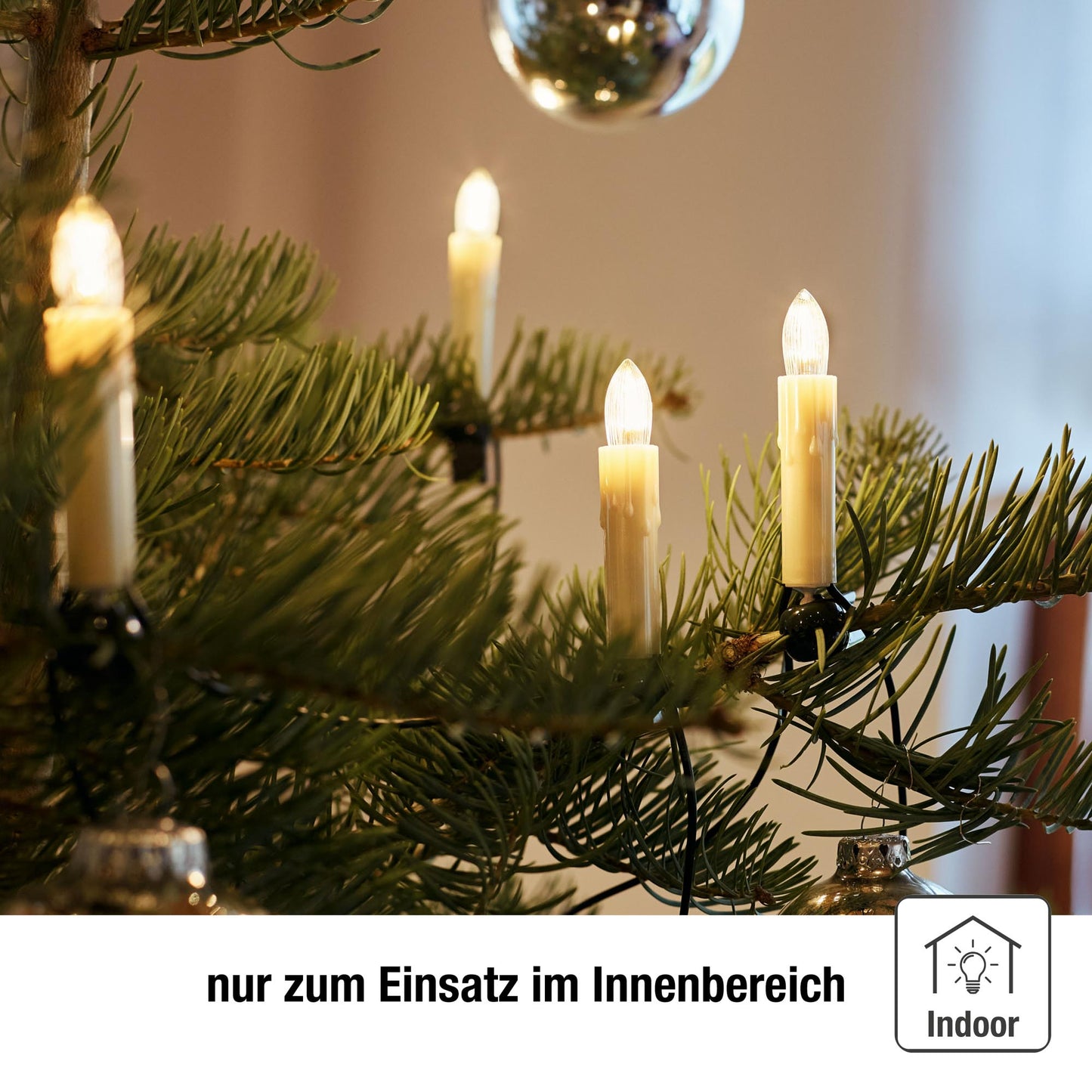 Ersatzkerzen Lichterkette 12V 3W für Lichterketten & Schwibbogen, 25 Stk Riffelkerzen E10 für 20 Brennstellen innen 912111