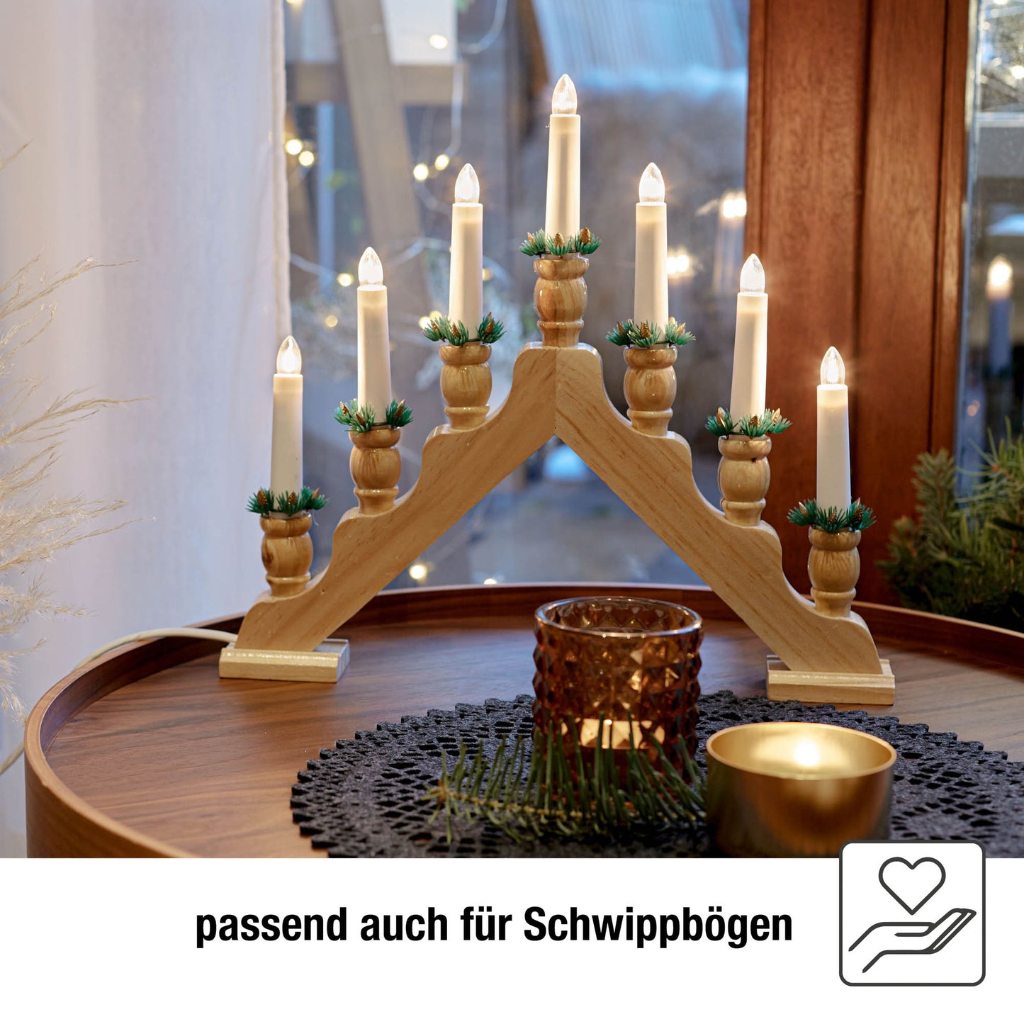 Ersatzkerzen Lichterkette LED 8-55V 0,5W für Lichterketten & Schwibbogen, 3 Stück Riffelkerzen E10 für 4-30 Brennstellen innen 912333