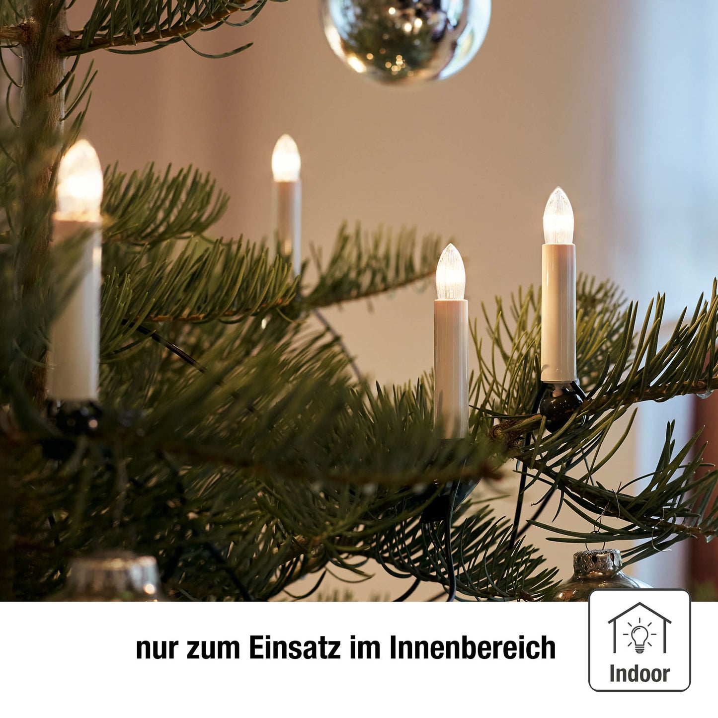 Ersatzkerzen Lichterkette LED 8-55V 0,1-0,3W für Lichterketten & Schwibbogen, 3 Stk Riffelkerzen E10 für 4-30 Brennstellen innen 913132