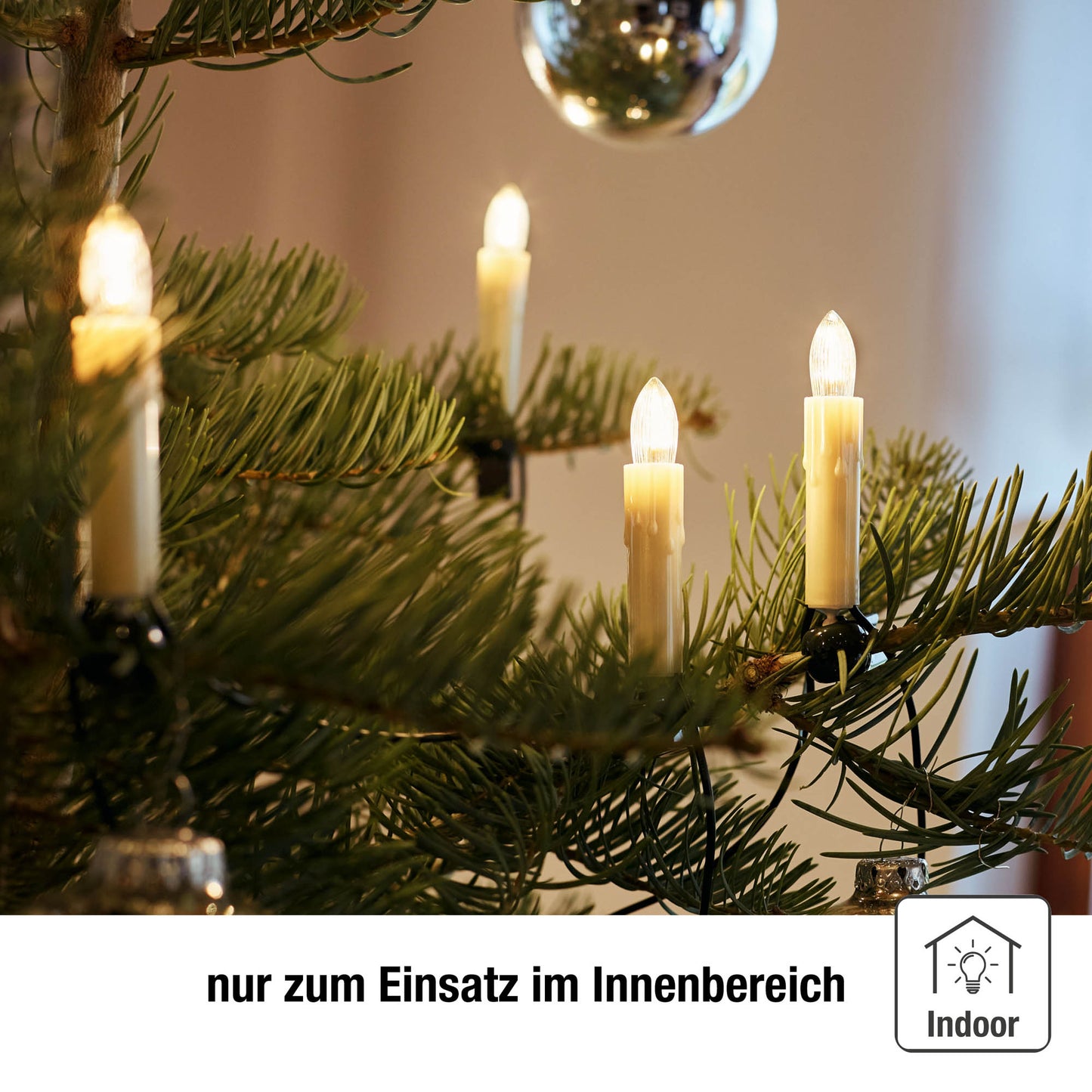 Ersatzkerzen Lichterkette LED-Filament 16V 0,5W für Lichterketten & Schwibbogen, 3 Stk Riffelkerzen E10 für 15 Brennstellen innen 914306