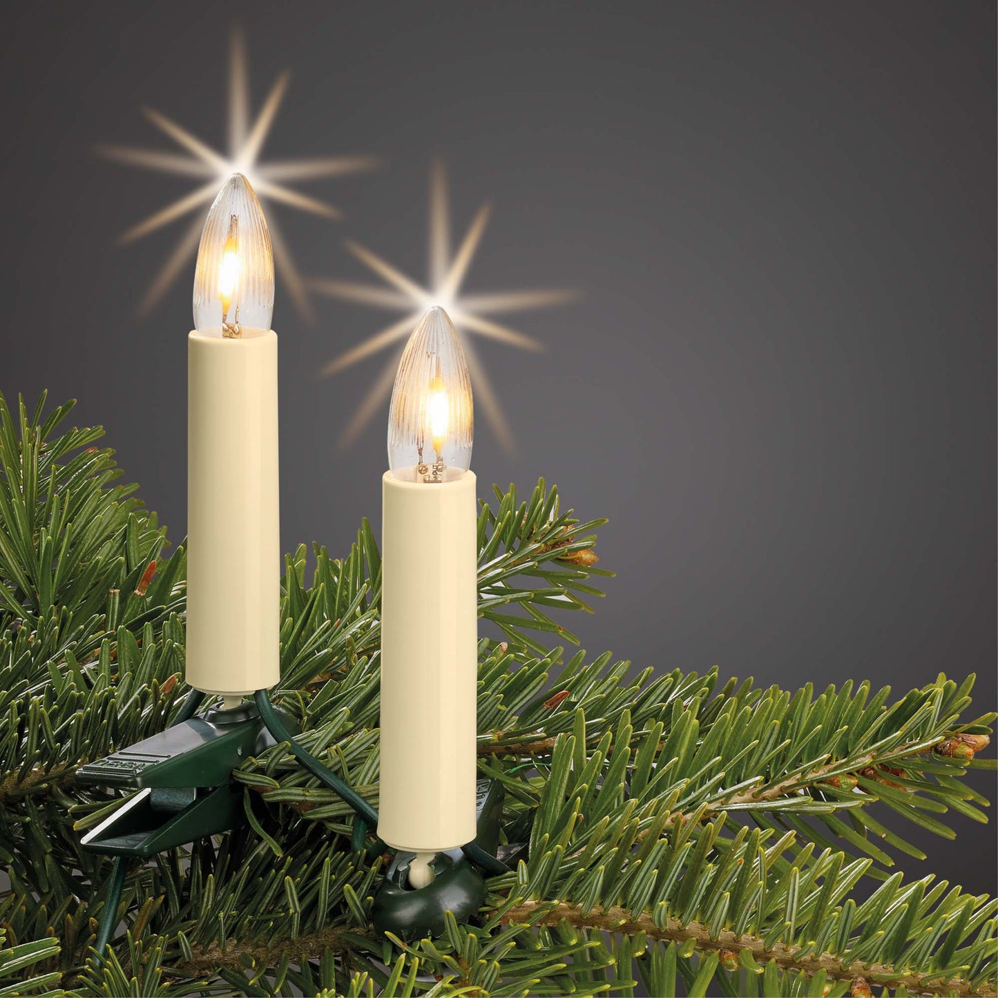 Ersatzkerzen Lichterkette LED-Filament 16V 0,5W für Lichterketten & Schwibbogen, 3 Stk Riffelkerzen E10 für 15 Brennstellen innen 914306