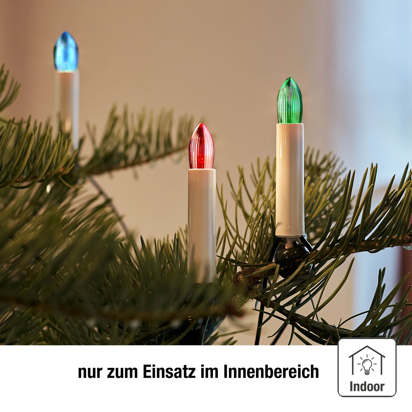 Ersatzkerzen Lichterkette 23V 3W für Lichterketten & Schwibbogen, 3 Stk Riffelkerzen E10 für 10 Brennstellen innen 918731