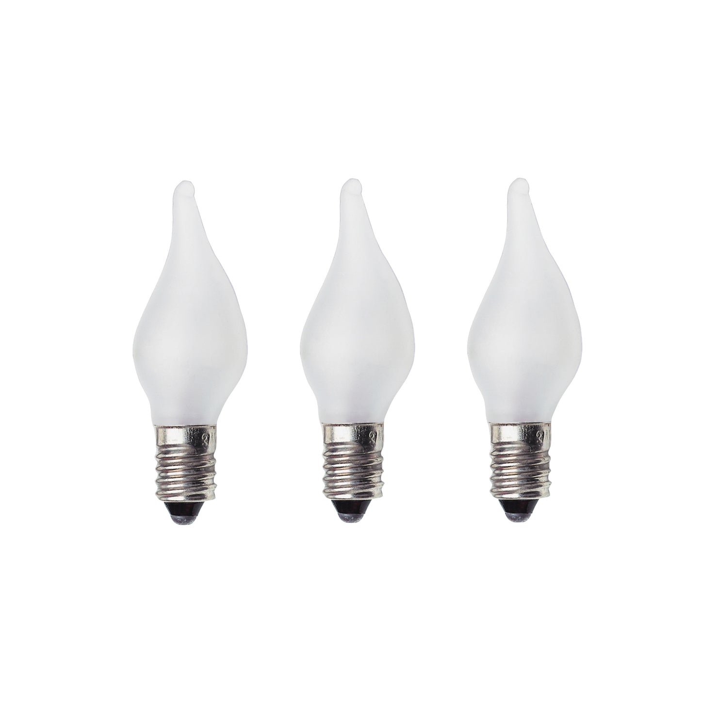 Ersatzkerzen Lichterkette 12V 3W für Lichterketten & Schwibbogen, 3 Stk Riffelkerzen E10 für 20 Brennstellen innen & außen 921533