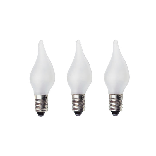 Ersatzkerzen Lichterkette 12V 3W für Lichterketten & Schwibbogen, 3 Stk Riffelkerzen E10 für 20 Brennstellen innen & außen 921533