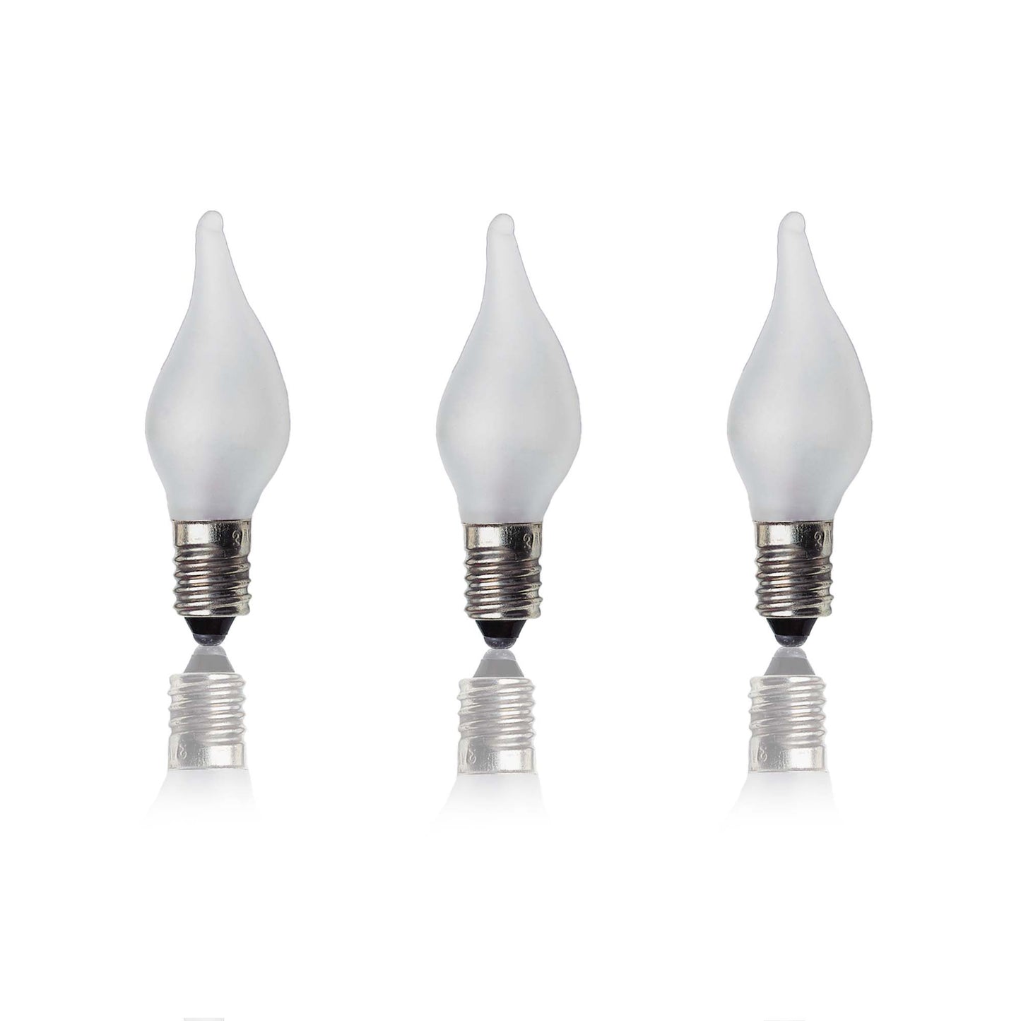 Ersatzkerzen Lichterkette 16V 3W für Lichterketten & Schwibbogen, 3 Stk Riffelkerzen E10 für 15 Brennstellen innen & außen 922035